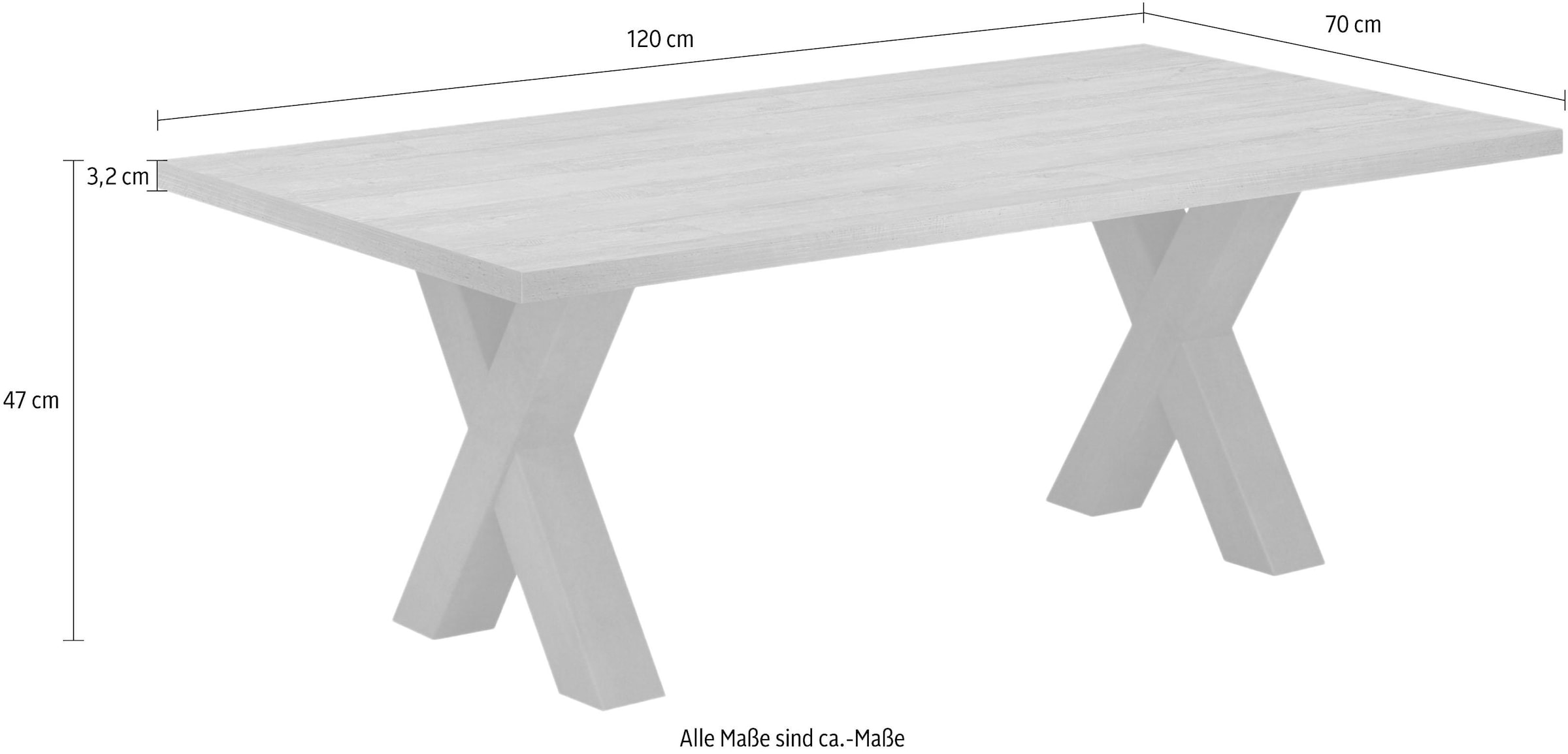 Mäusbacher Couchtisch »Mister X-CT 120 TOPSELLER!«, (OTTOs Choice), Mäusbacher Couchtisch mit X Gestell. Breite 120 cm
