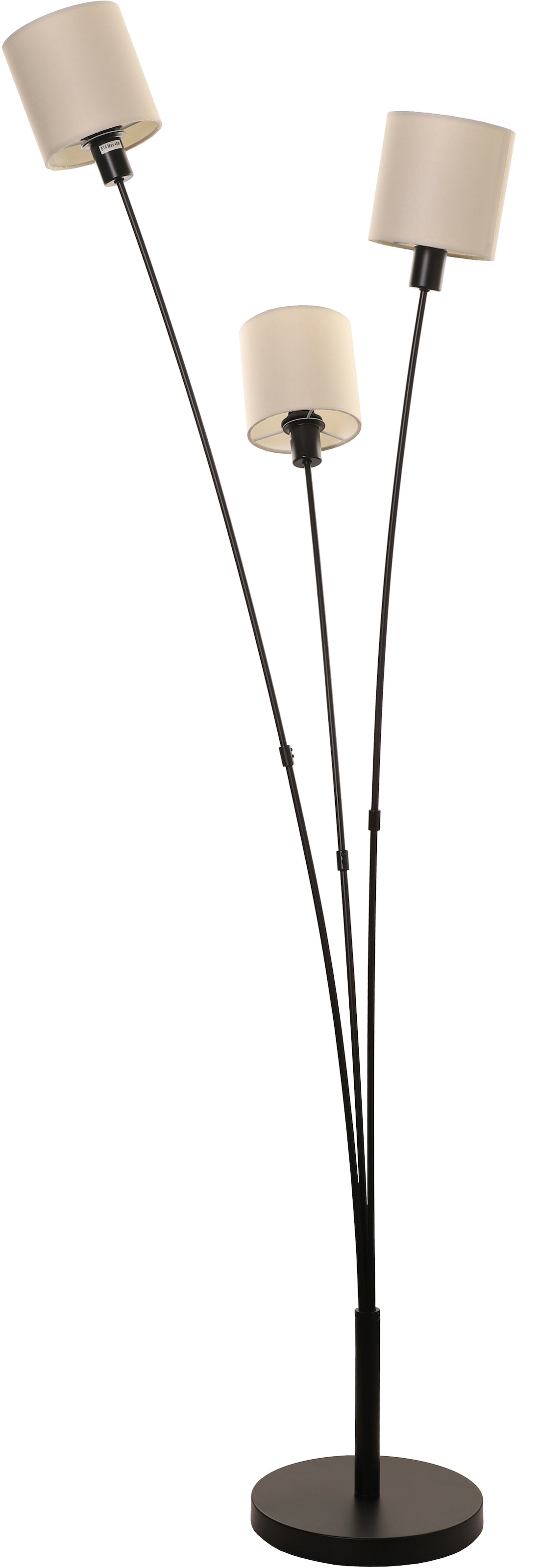 OTTO home Stehlampe »Avveline« E14 1 Stk. Stehlampe, 3-flammig mit Leinenschirmen, 148 cm hoch