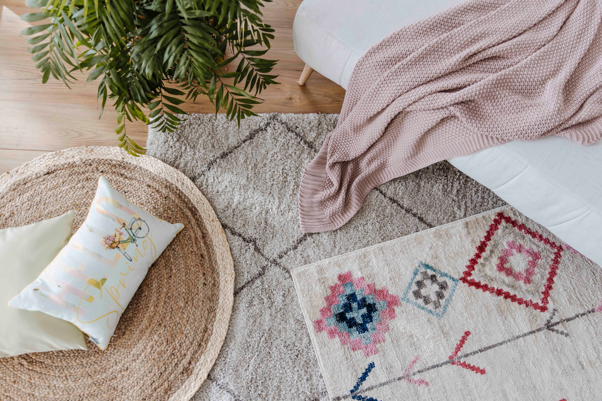 Leonique Hochflor-Teppich »Belle«, rechteckig, 35 mm Höhe, Rauten-Design, weiche Haptik