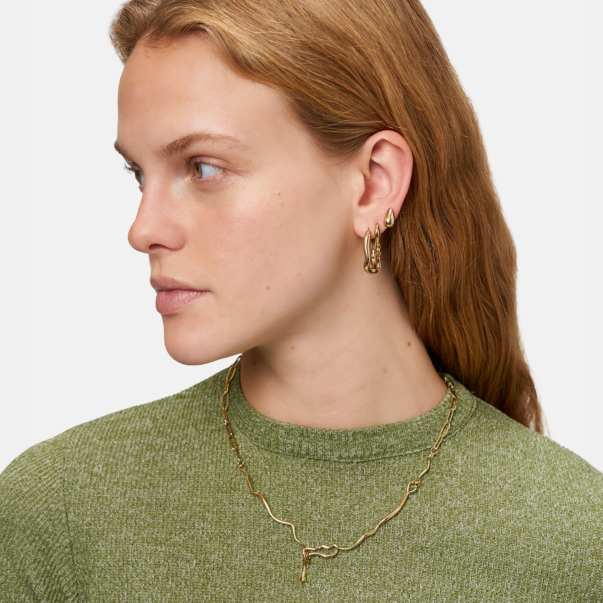 Liebeskind Berlin Paar Creolen »Schmuck Geschenk Edelstahl Ohrringe The Melting Organic«