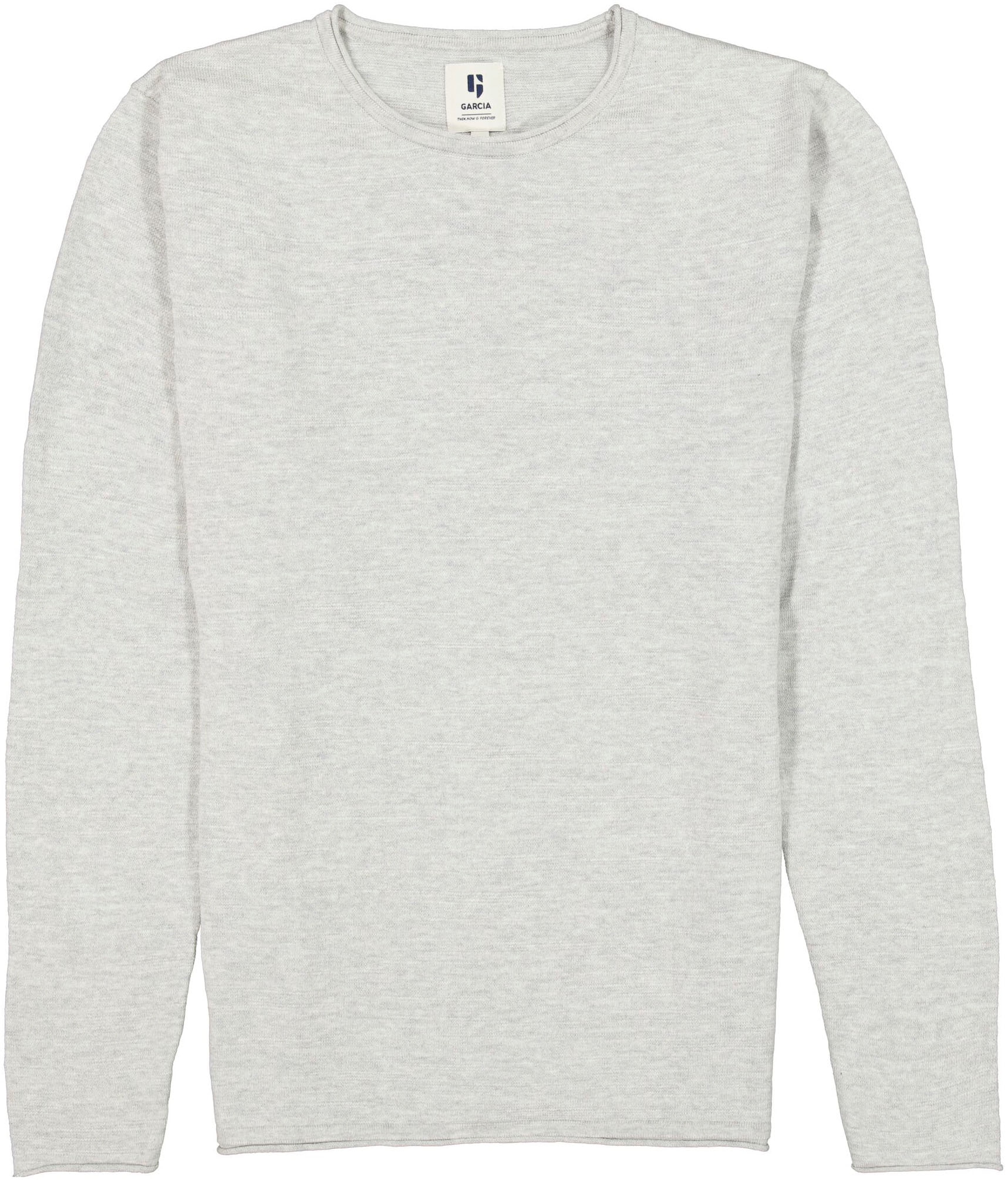 Garcia Rundhalspullover in melierter Optik