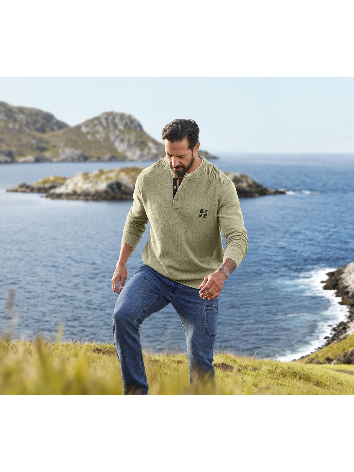 Jan Vanderstorm Strickpullover »Pullover WOLFHARD«