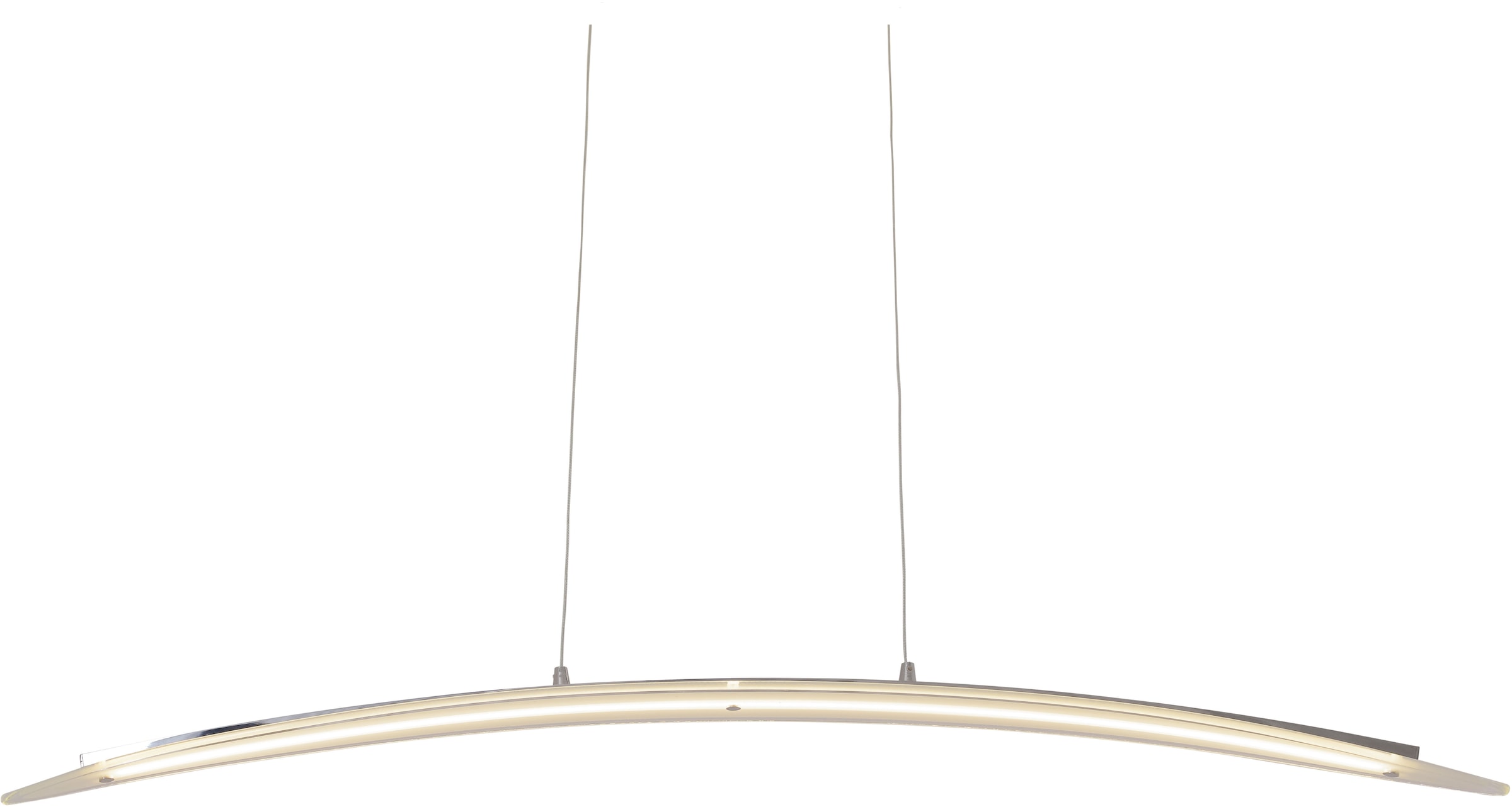 näve LED Pendelleuchte »Surf« LED-Modul 1 Stk. Warmweiß chromfarben, dimmbar mit Phasenan- und -abschnitt Dimmer, L: 100cm