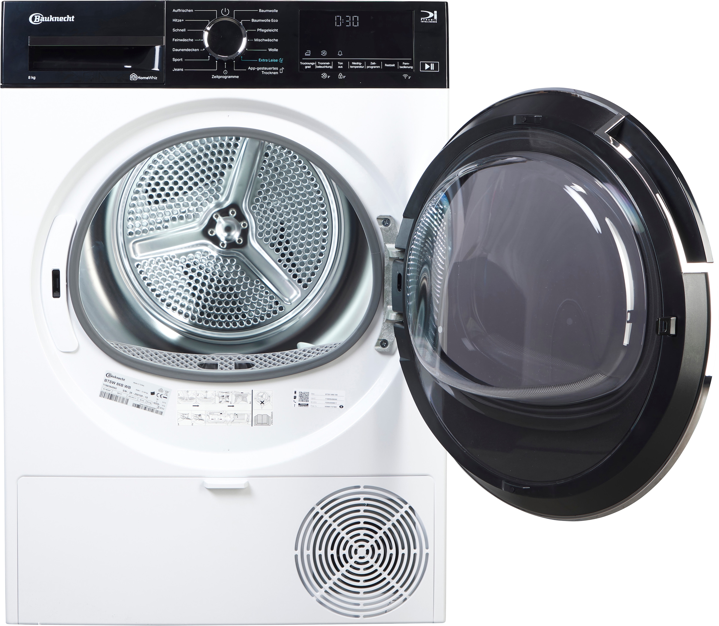 BAUKNECHT Wärmepumpentrockner »BTSW 86B WB« Precision Dry  – Intelligentes Trocknen dank Dynamic Intelligence