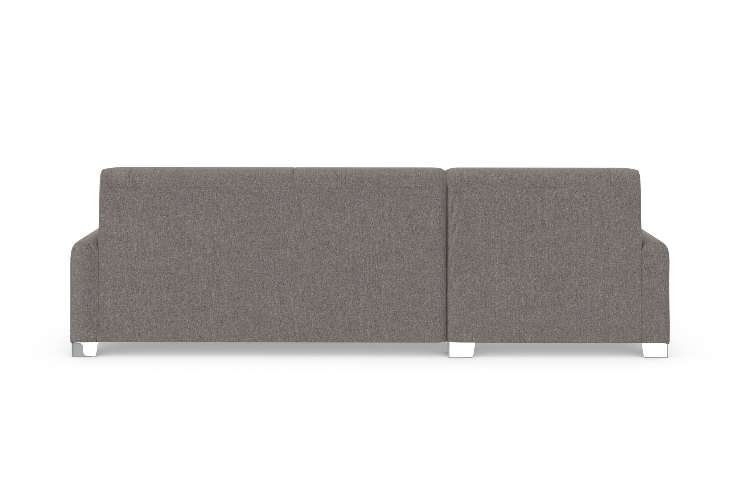 DOMO collection Ecksofa »Anzio L-Form, whlw. Bettfunktion, Federkern, hochwertig, Breite 271 cm«, Ohne Bettfunktion, Recamiere links, Feinstruktur, schlamm