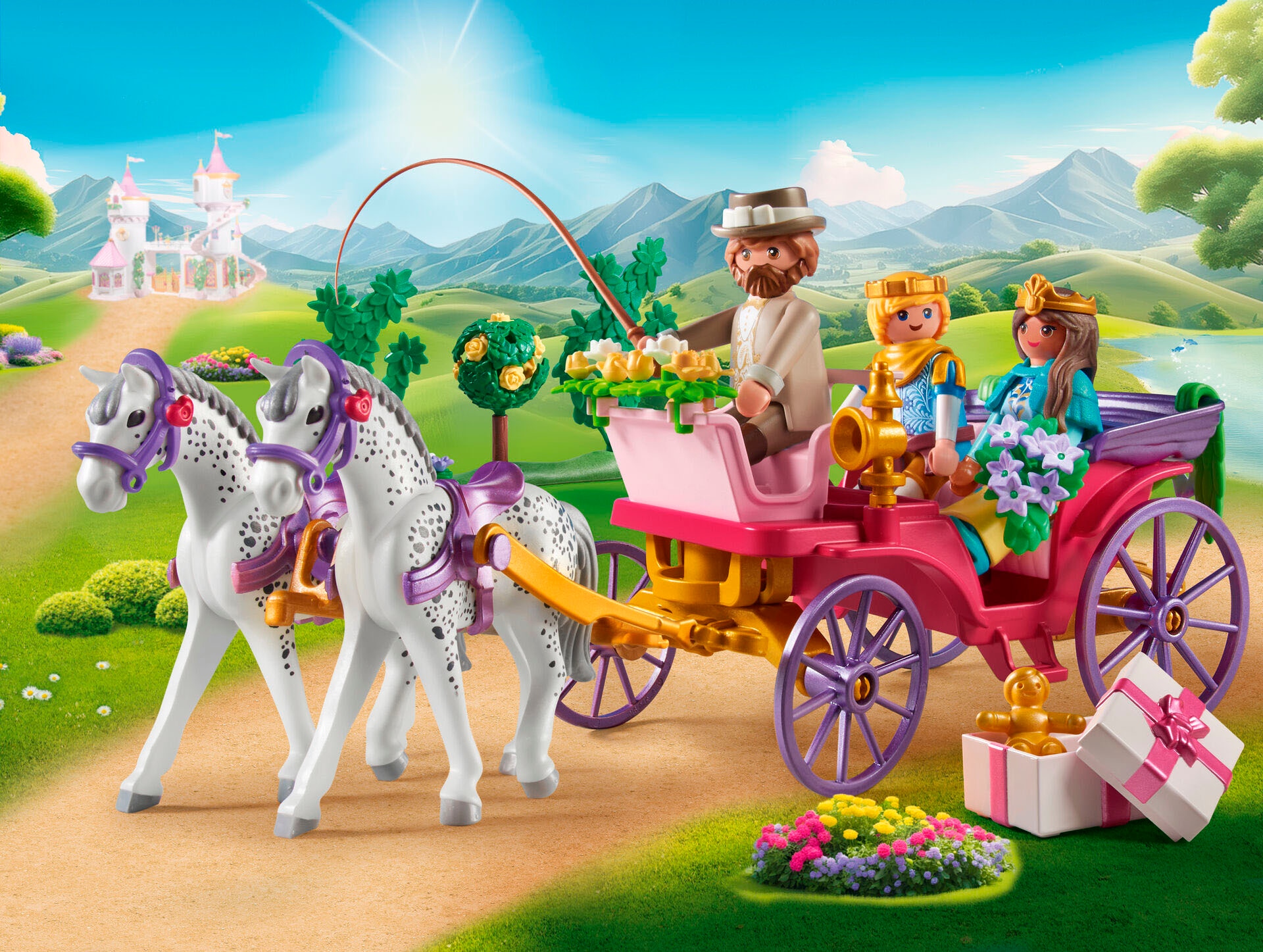Playmobil® Konstruktions-Spielset »Kutschfahrt mit Prinzessin und Prinz (71846), Playmobil Princess Magic«, (97 St.), Made in Europe
