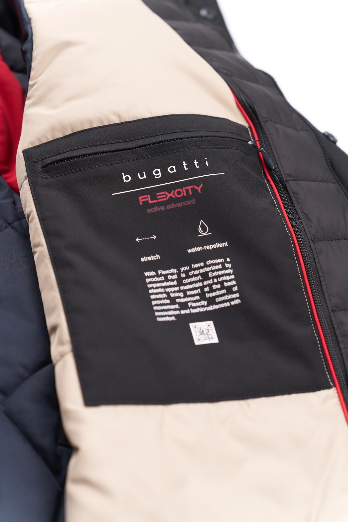 bugatti Kurzjacke mit Kapuze mit wasserfester Eigenschaft