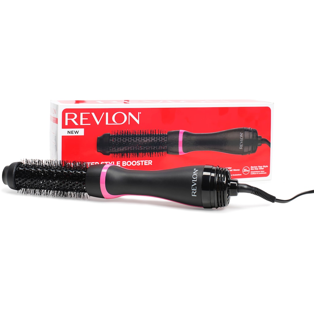 Revlon Warmluftbürste »RVDR5292UKE One-Step-Style-Booster – Rundbürstenföhn und Styler«, 1 Aufsätze}, mit Dual Stecker für UK/EU - ideal für Reisen