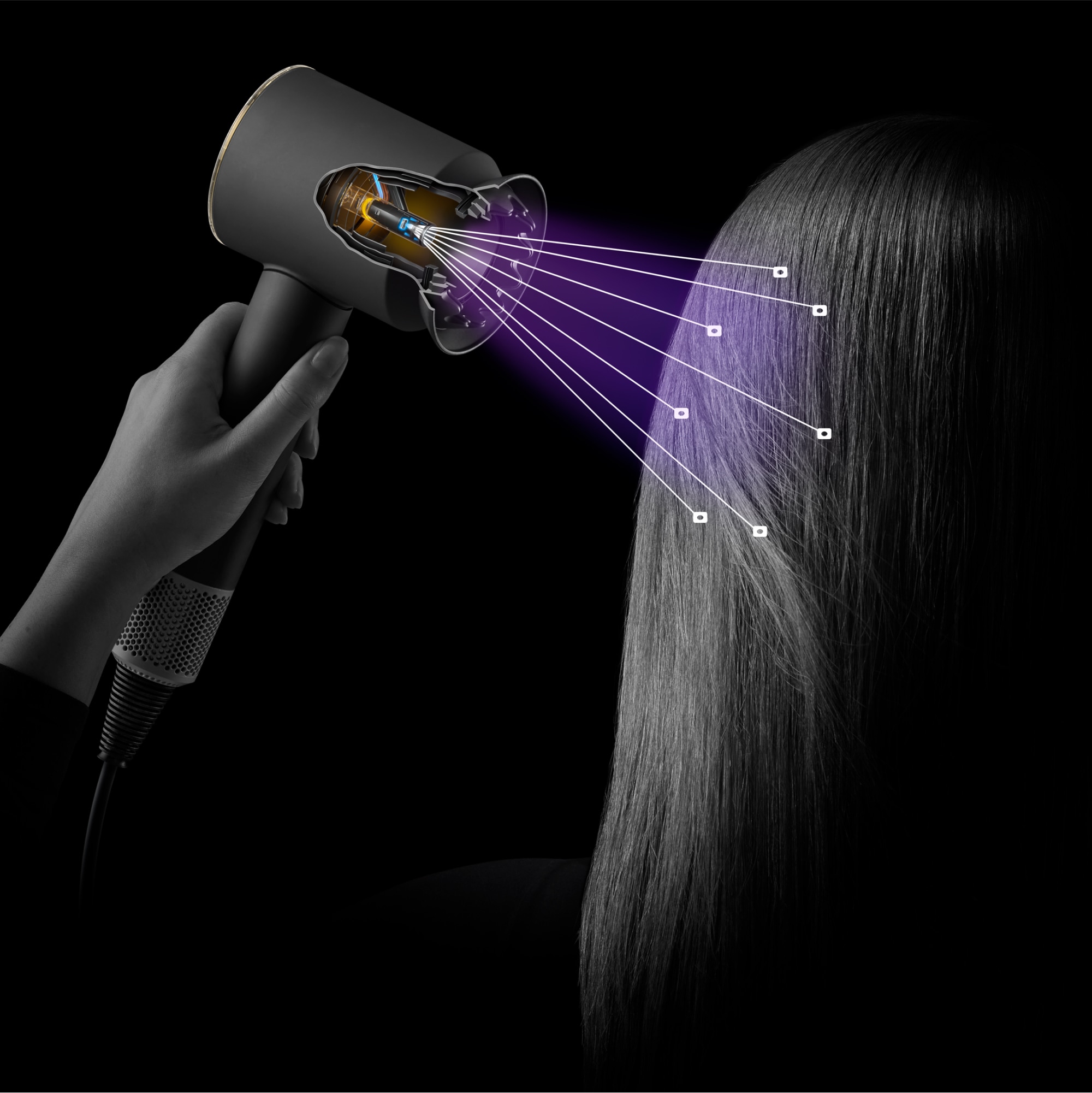 DYSON Haartrockner »Supersonic Nural™ (Jasper Plum)«, 1600 W, 5 Aufsätze