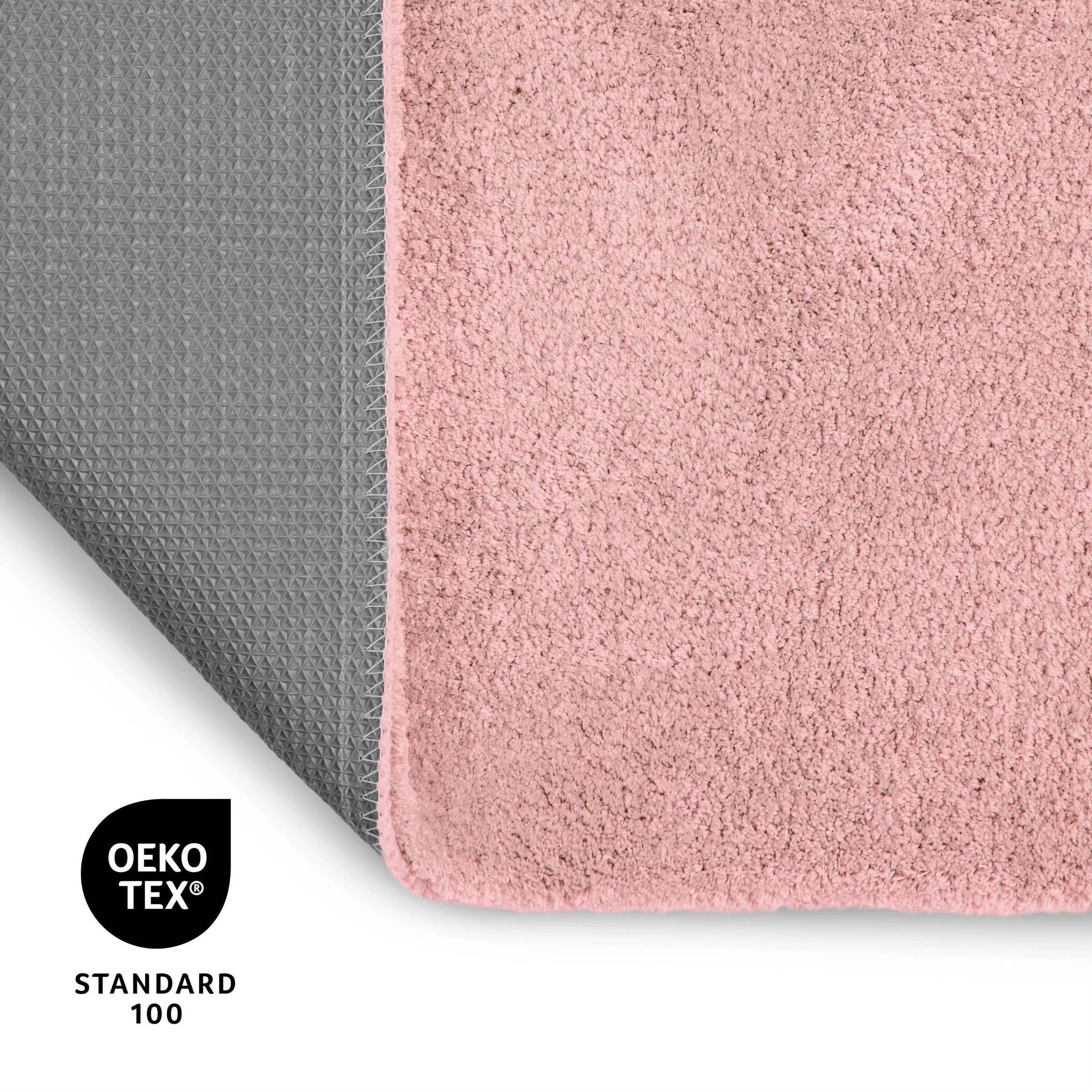 OTTO home Badematte »Neele« Höhe 20 mm rutschhemmend beschichtet schnell trocknend Badteppich, getuftet, modern, Uni, antirutsch, flauschig, Hochflor