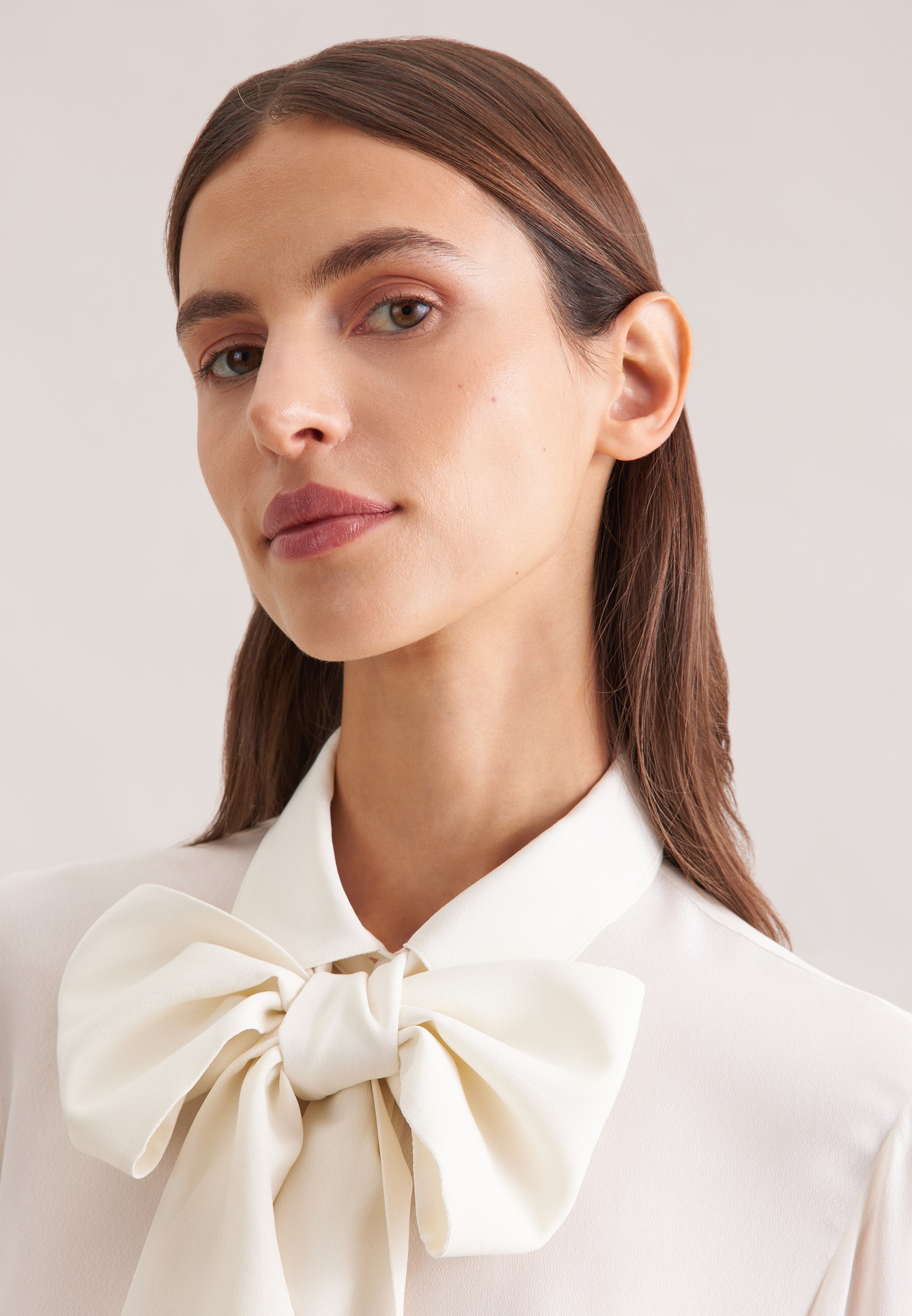 seidensticker Klassische Bluse 1/1 Binderkragen Uni