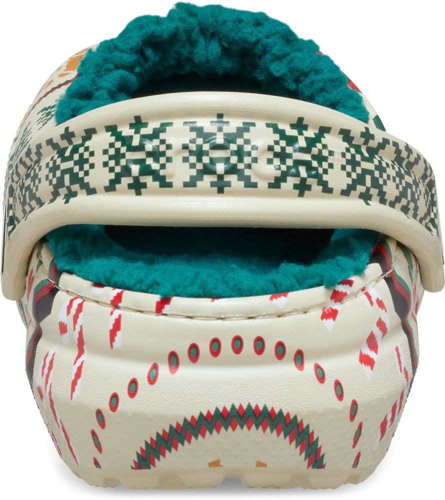 Crocs Clog »Classic Lined Isle Clog K«  Weihnachtsschuh, Hausschuh mit buntem Festive Print