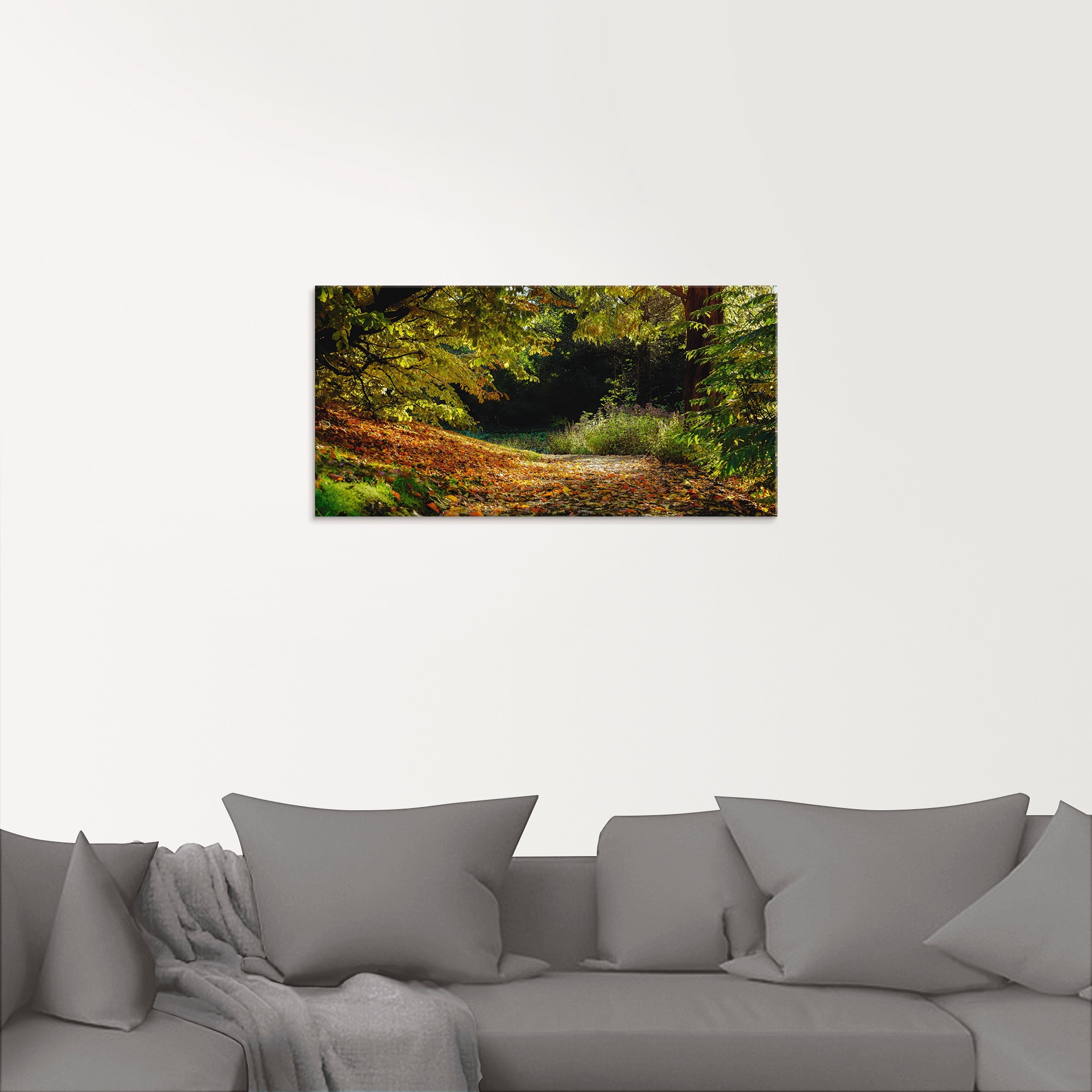 Artland Glasbild »Herbstteppich«, Wald, (1 St.), in verschiedenen Größen