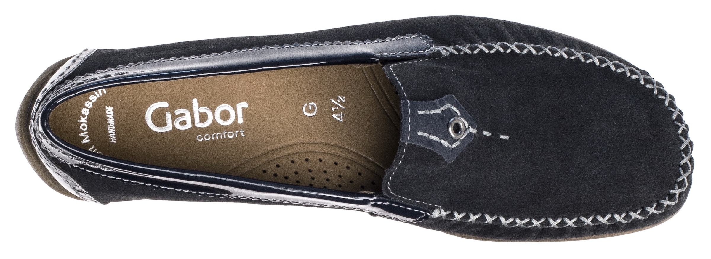 Gabor Mokassin »FLORENZ«, Slipper, Schlupfschuh mit Gummizug, Weite G (=weit)