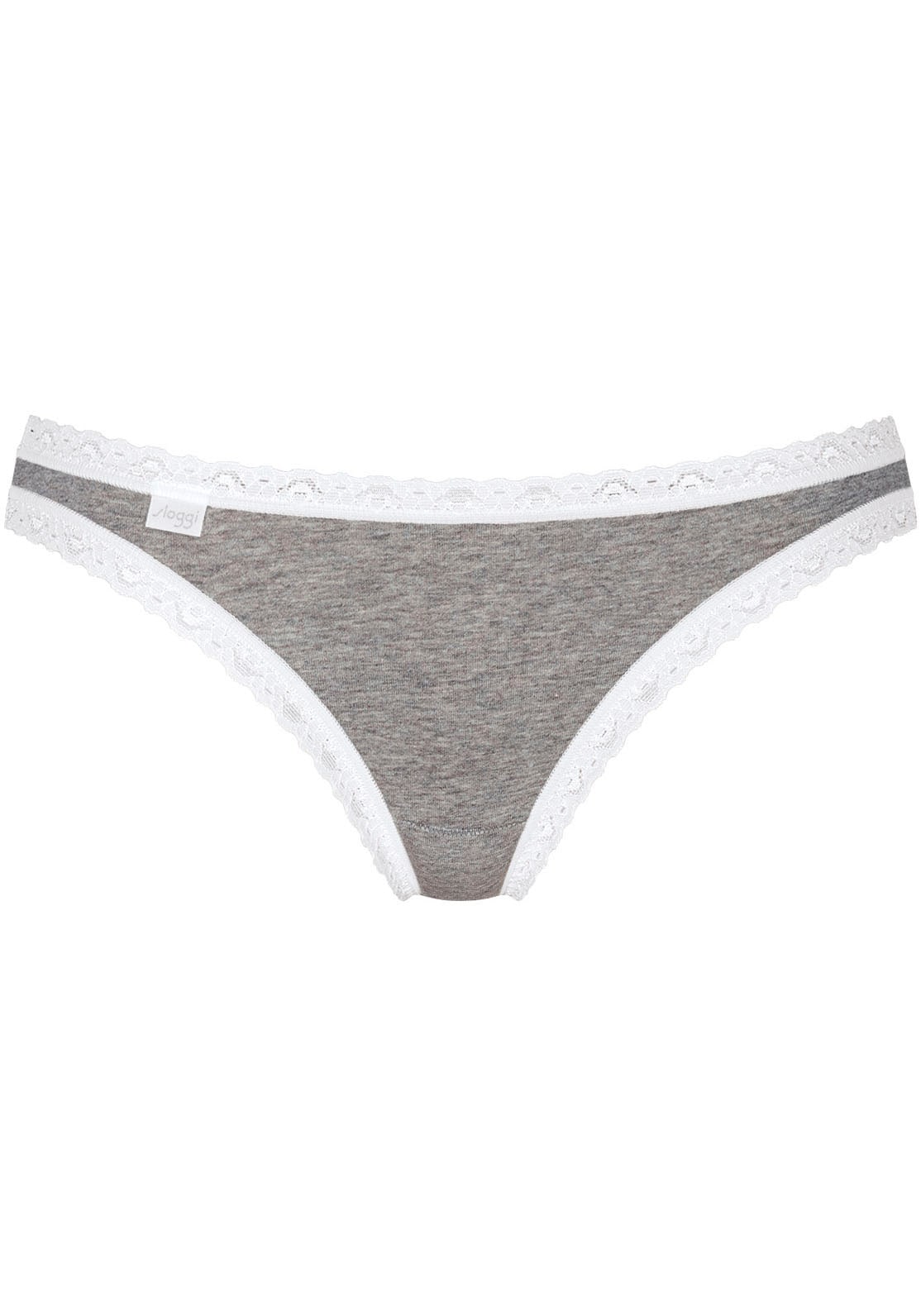 sloggi Slip »24/7 Weekend Tanga C3P«, (3er Pack), mit flachen Spitzen-Kanten