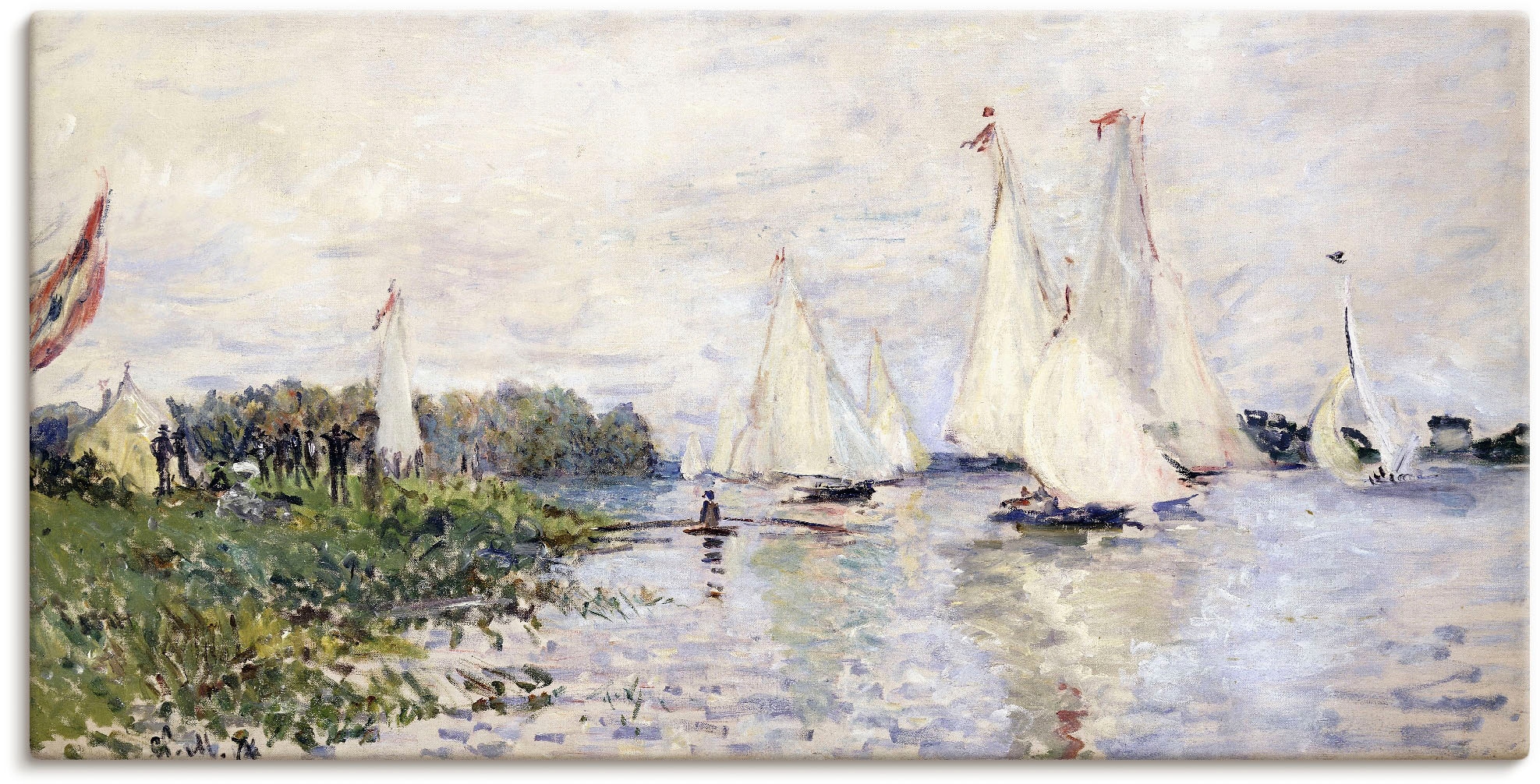 Artland Leinwandbild »Regatta in Argenteuil. 1874«, Gewässer, (1 St.), auf Keilrahmen gespannt