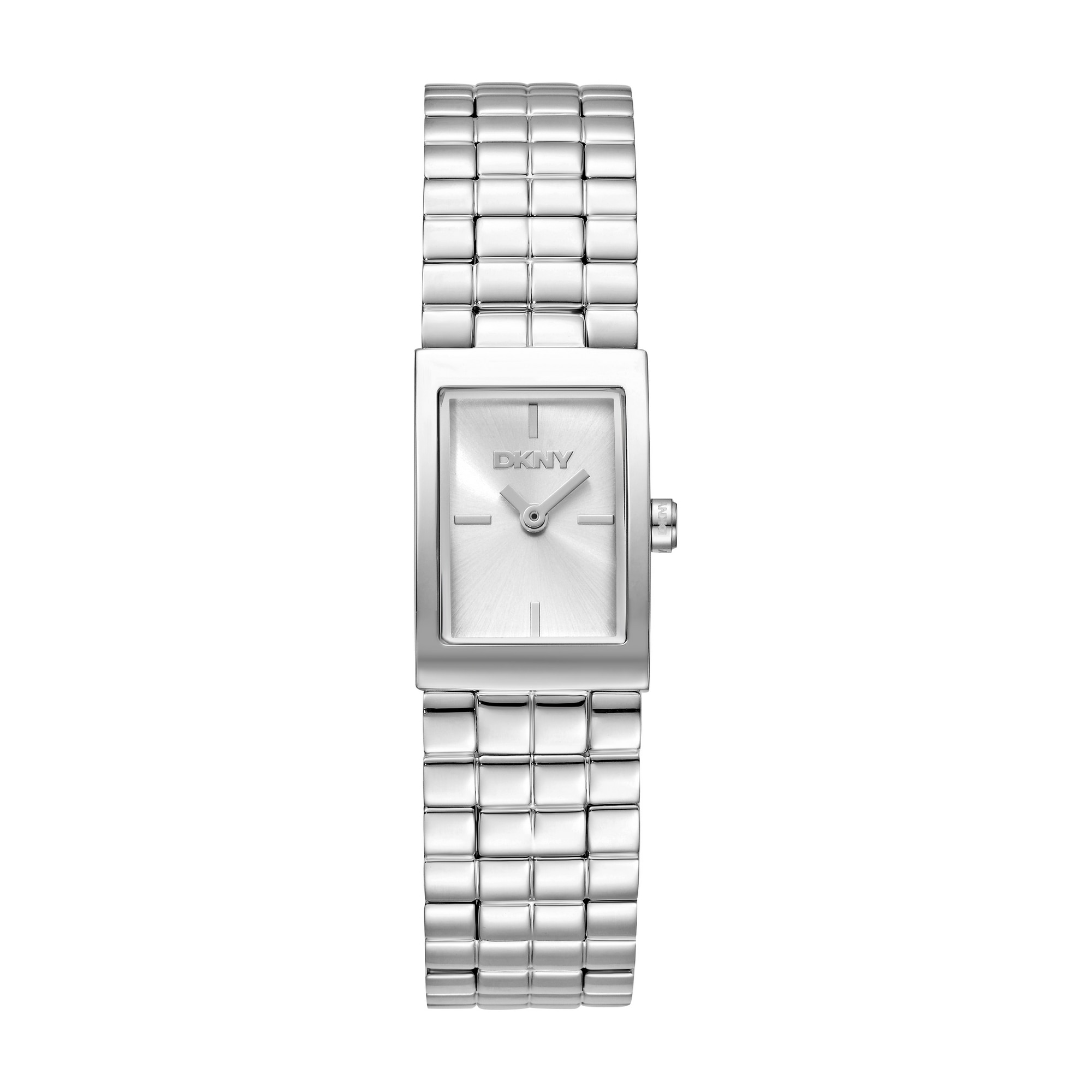 DKNY Quarzuhr »Signature square Watch« Armbanduhr, Damenuhr, Edelstahlarmband, analog