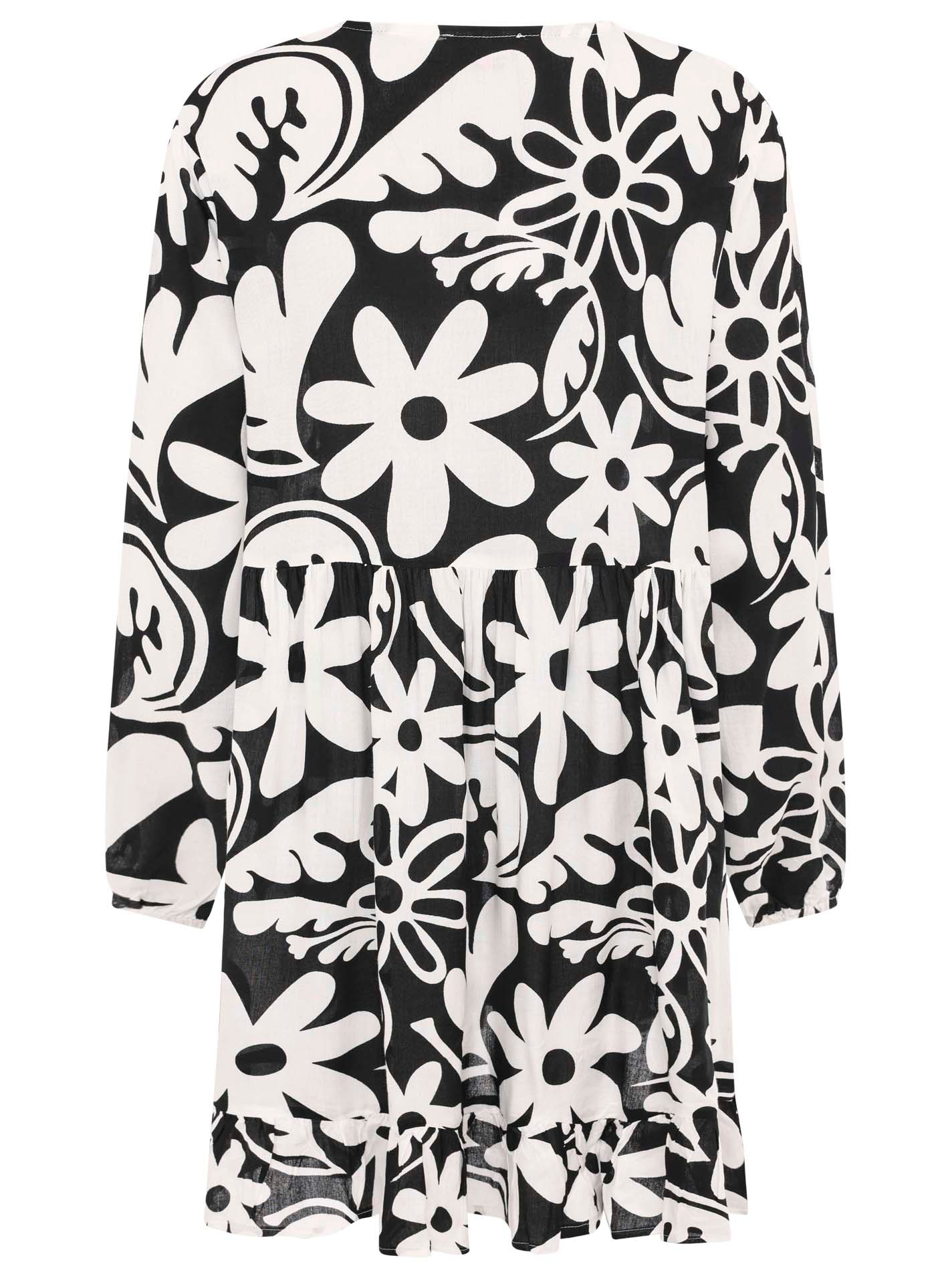 Zwillingsherz Sommerkleid »"Flower Paradise"«, mit Blumenmuster, langen Ärmeln und Tasseln