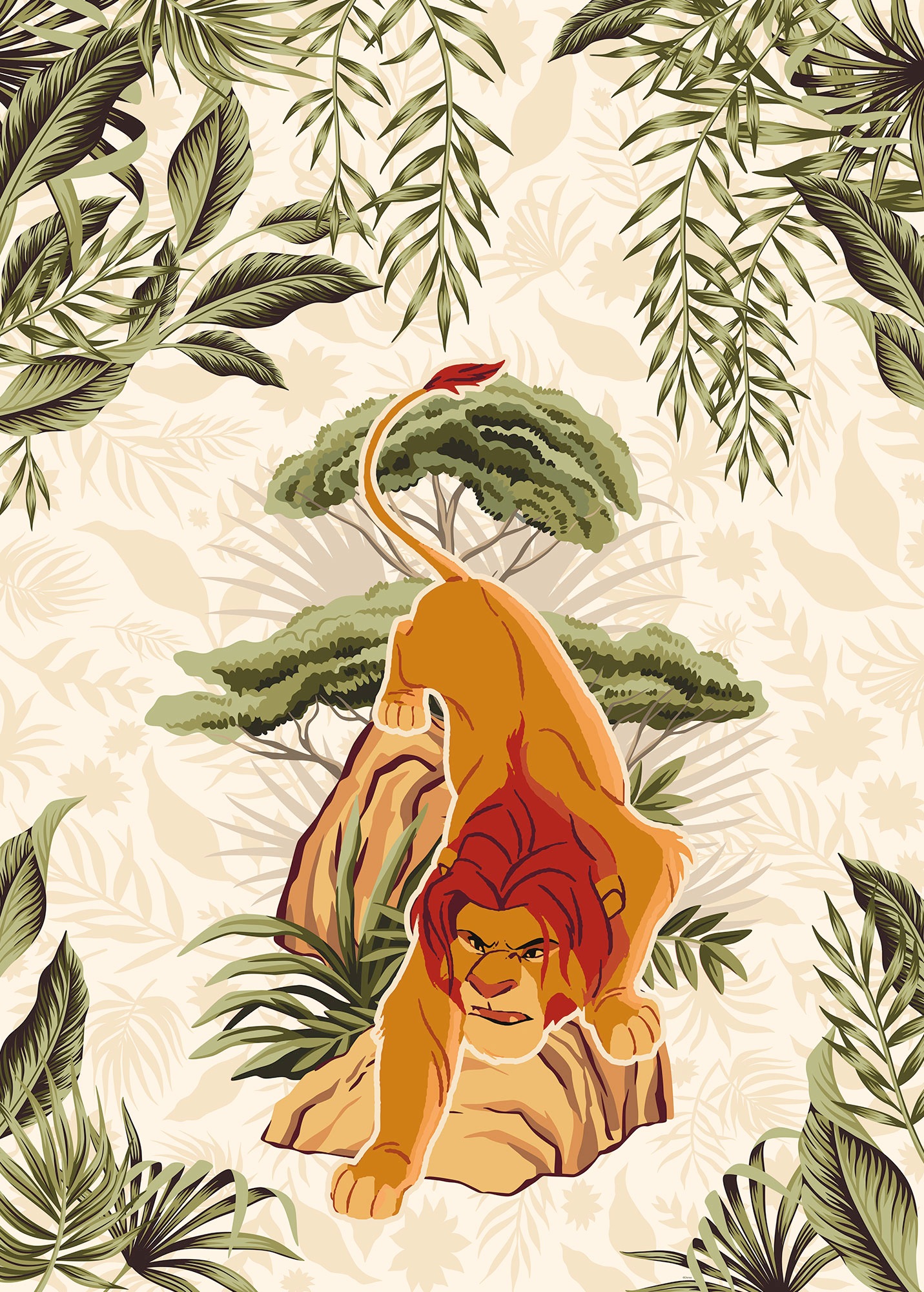 Komar Fototapete »Vlies Fototapete - Lion King Long Live The King - Größe 200 x 280 cm« Comic | bedruckt glatt