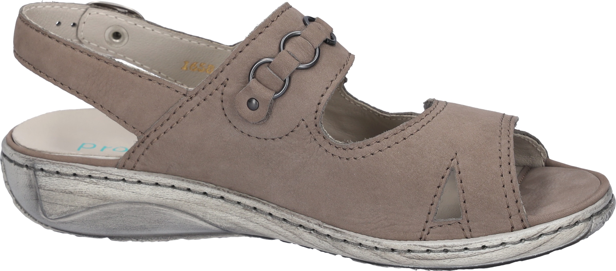 Waldläufer Riemchensandale »GARDA«, Sommerschuh, Sandalette, Keilabsatz, mit Druckknopf, G-Weite