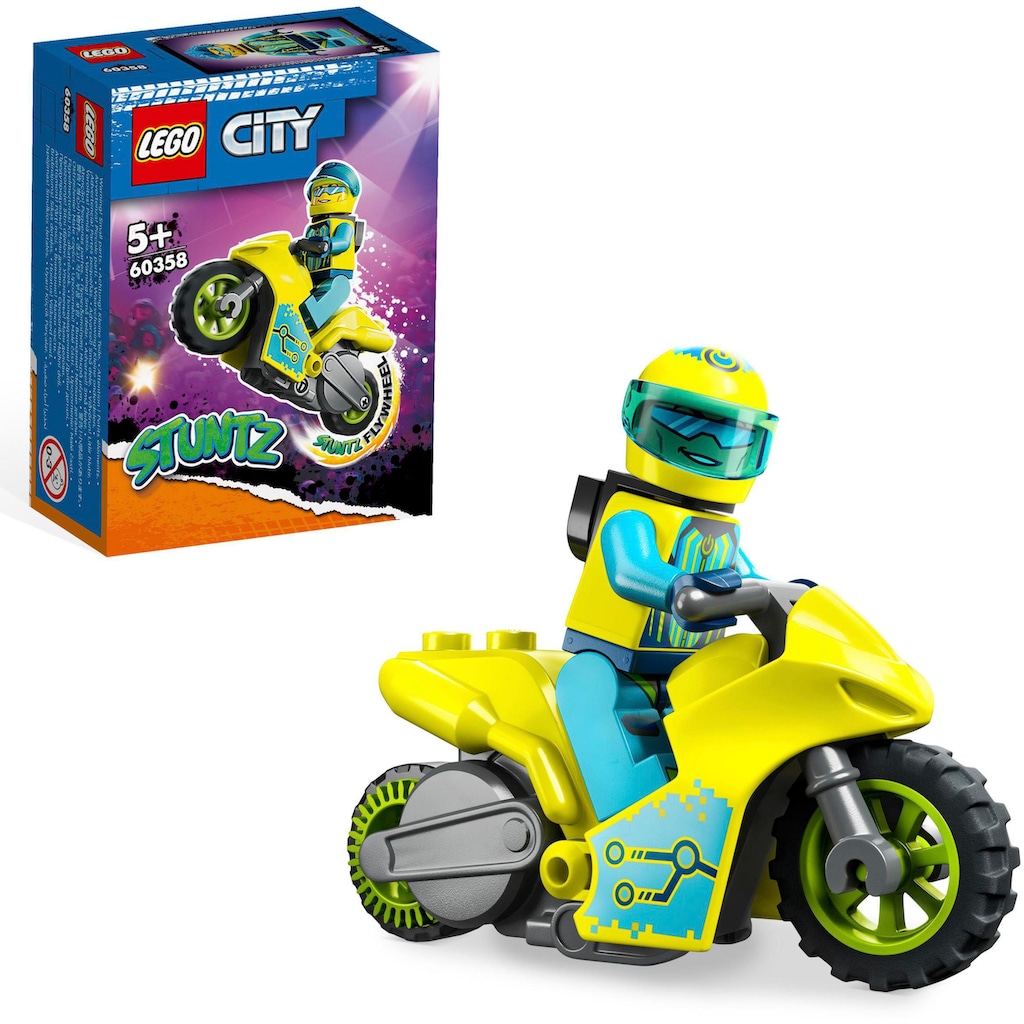 LEGO® Konstruktionsspielsteine »Cyber-Stuntbike (60358), LEGO® City«, (13 St.)