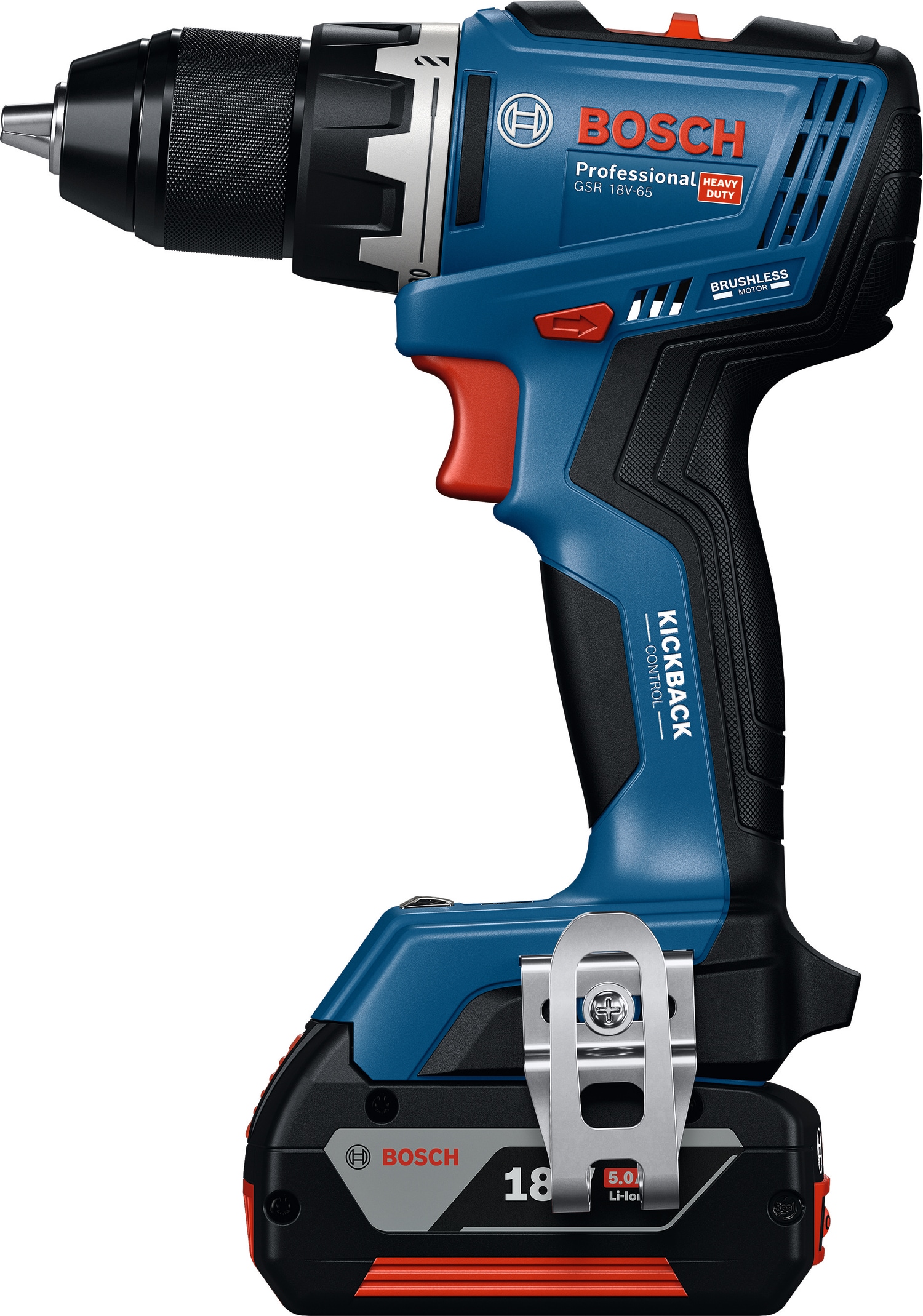 Bosch Professional Akku-Bohrschrauber »»GSR 18V-65««, Inkl. 2x Akku GBA 18V 5,0Ah, in L-BOXX 136