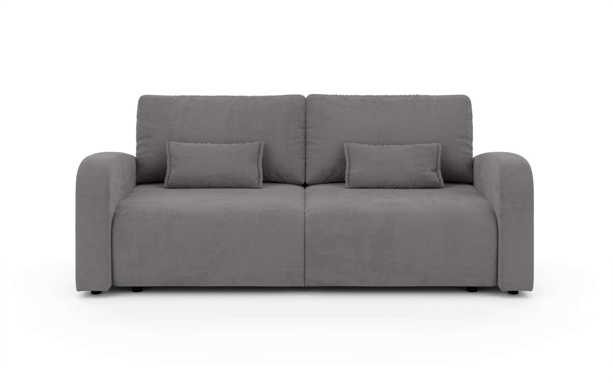 INOSIGN 3-Sitzer »JIGGS wahlweise Schlafsofa mit Bettkasten, Maße B/H/T: 228/96/110 cm« Sofa mit Wellenunterfederung, enthält 2 Rückenkissen und 2 Zierkissen
