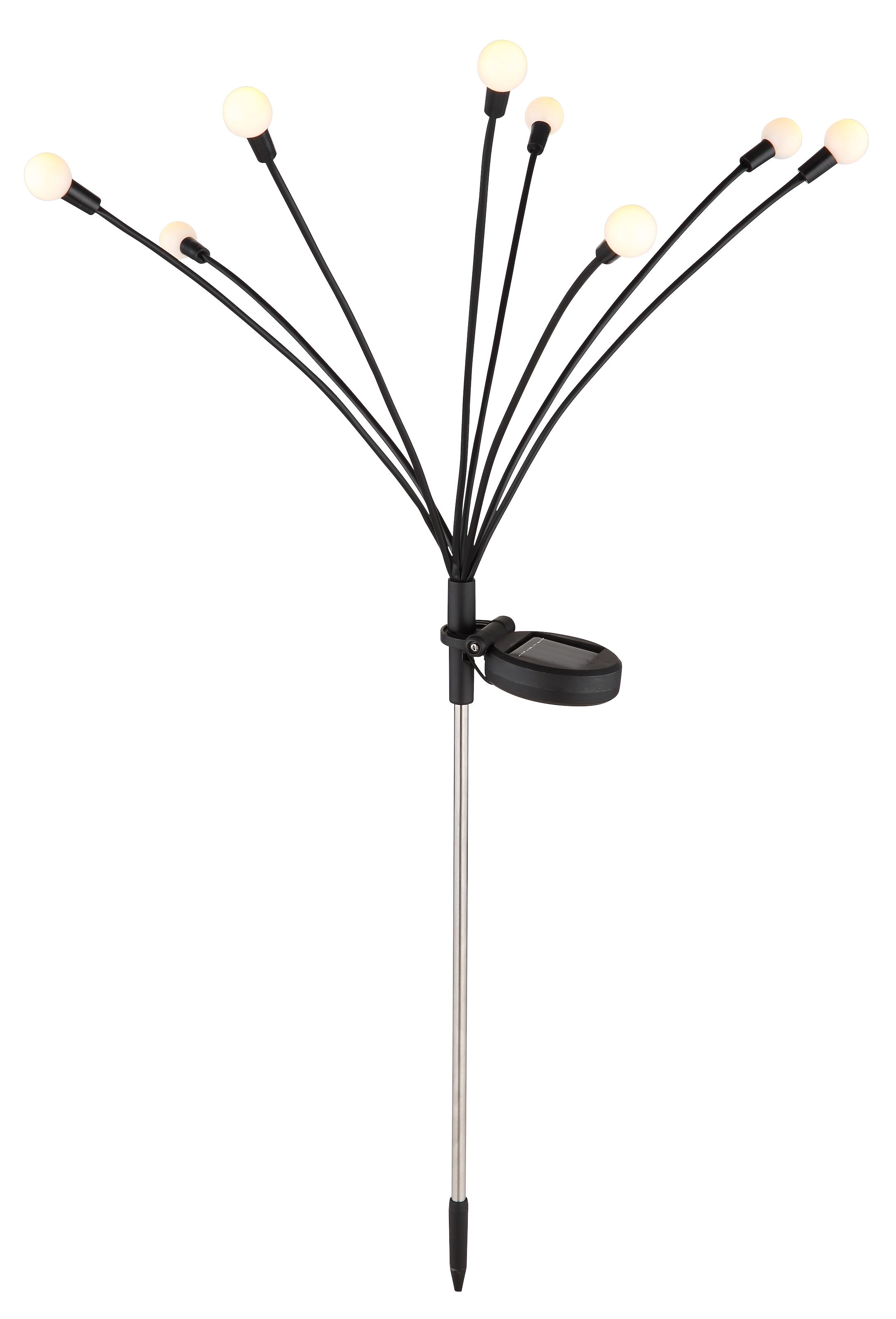 GLOBO LIGHTING LED Solarleuchte »SOLAR« LED-Modul 1 Stk. Warmweiß Solarlampe für Garten, Toller Lichteffekt, mit Erdspieß