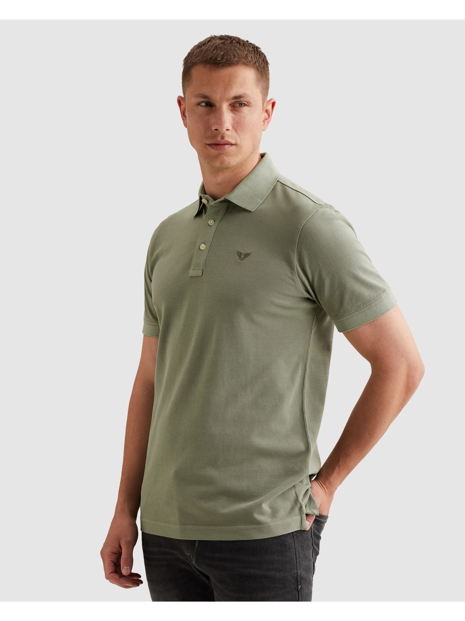 PME LEGEND Poloshirt »Short sleeve polo pique garment dyed« mit Logo Stickerei