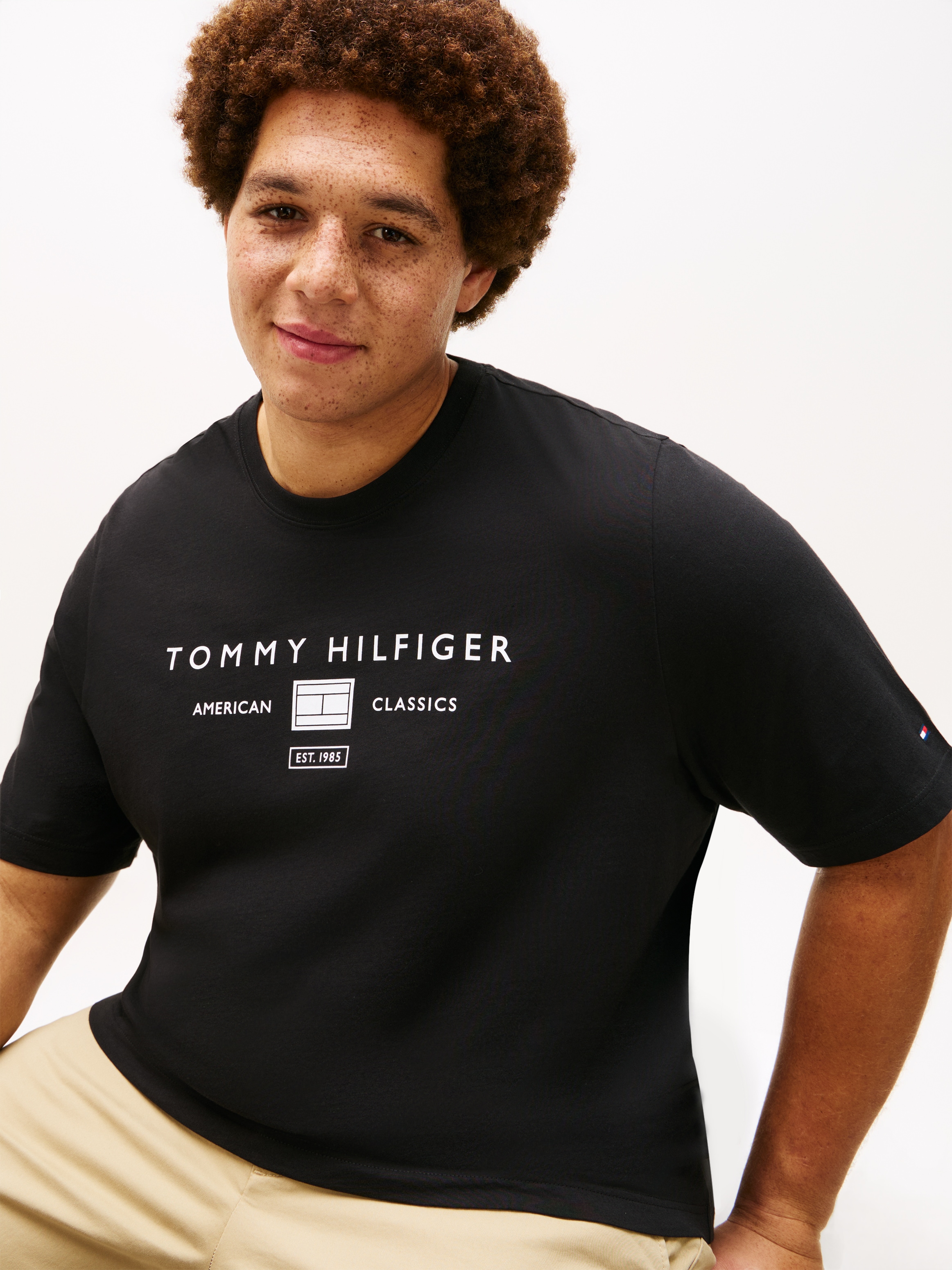 Tommy Hilfiger Big & Tall T-Shirt »BT-BRAND LOVE MONO STACK« Große Größen, aus Jersey mit Logo, normale Passform