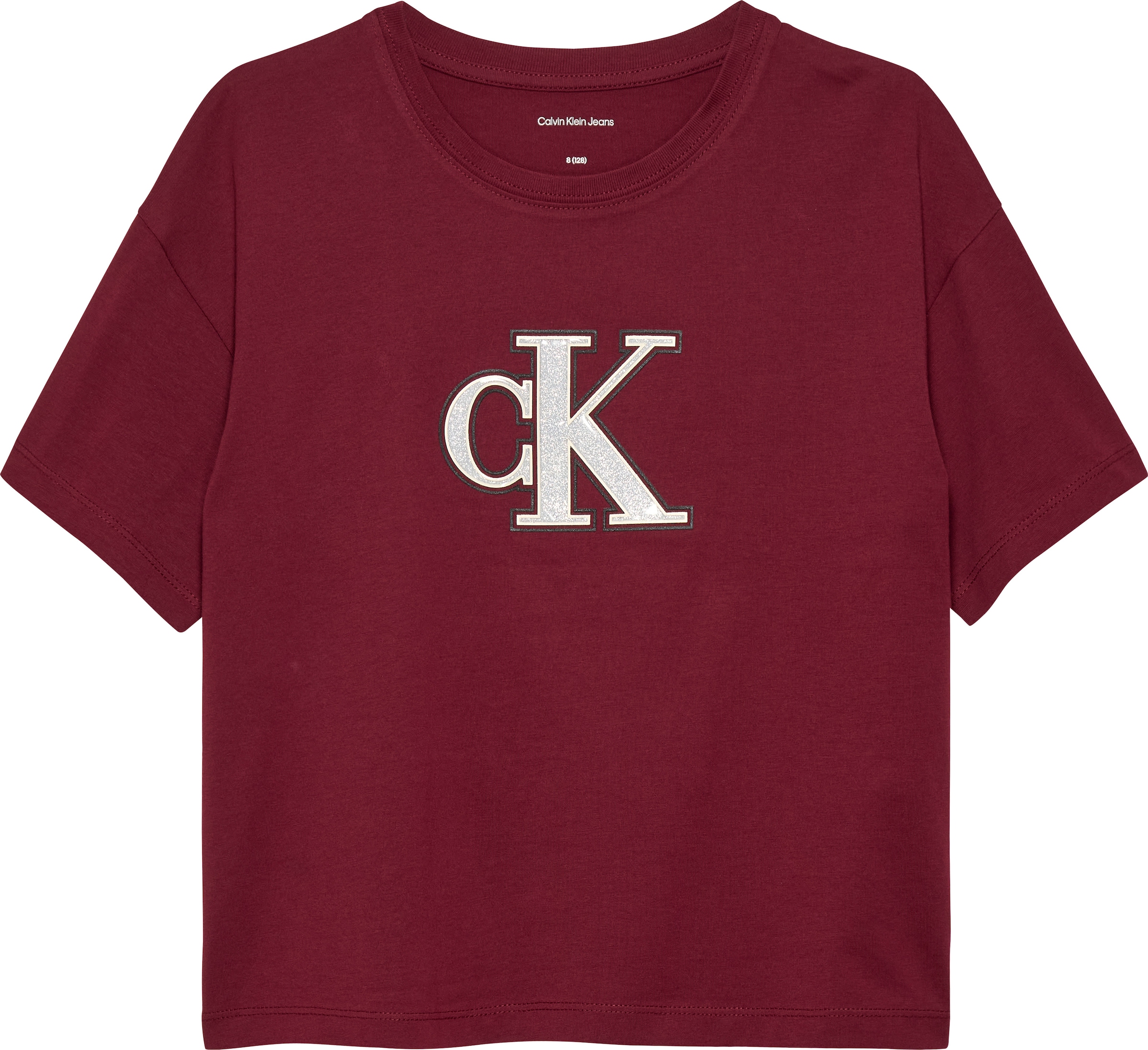 Calvin Klein Jeans T-Shirt »FESTIVE GRAPHIC SS T-SHIRT« für Kinder bis 16 Jahre, Glitzer-Druck