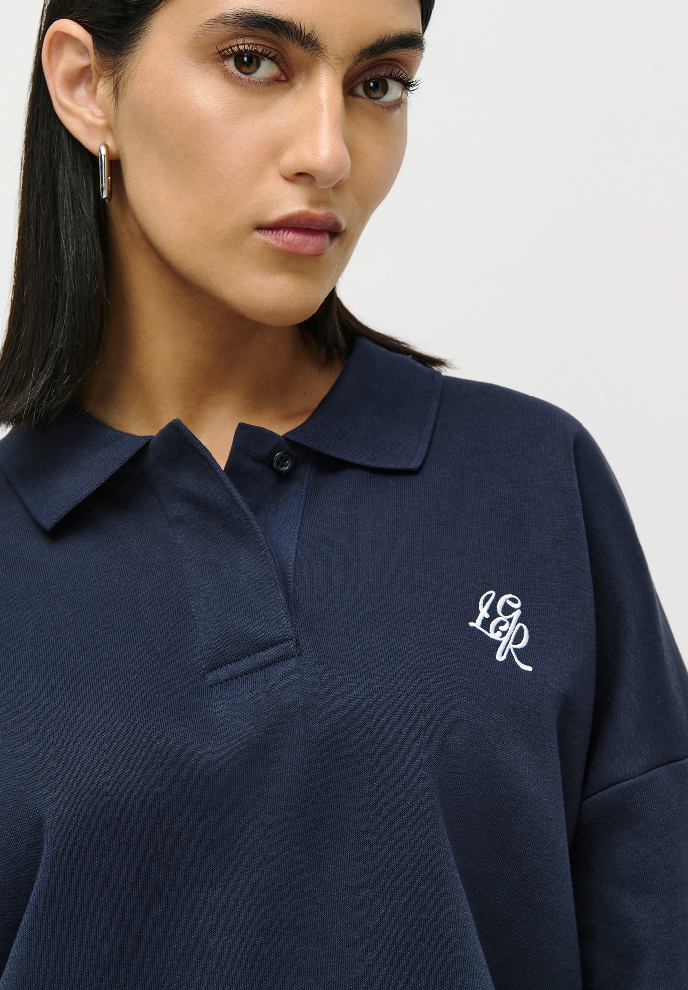 LeGer Sweatshirt »Enola, LeGer by Lena Gercke«, kontrastfarbene Stickerei
