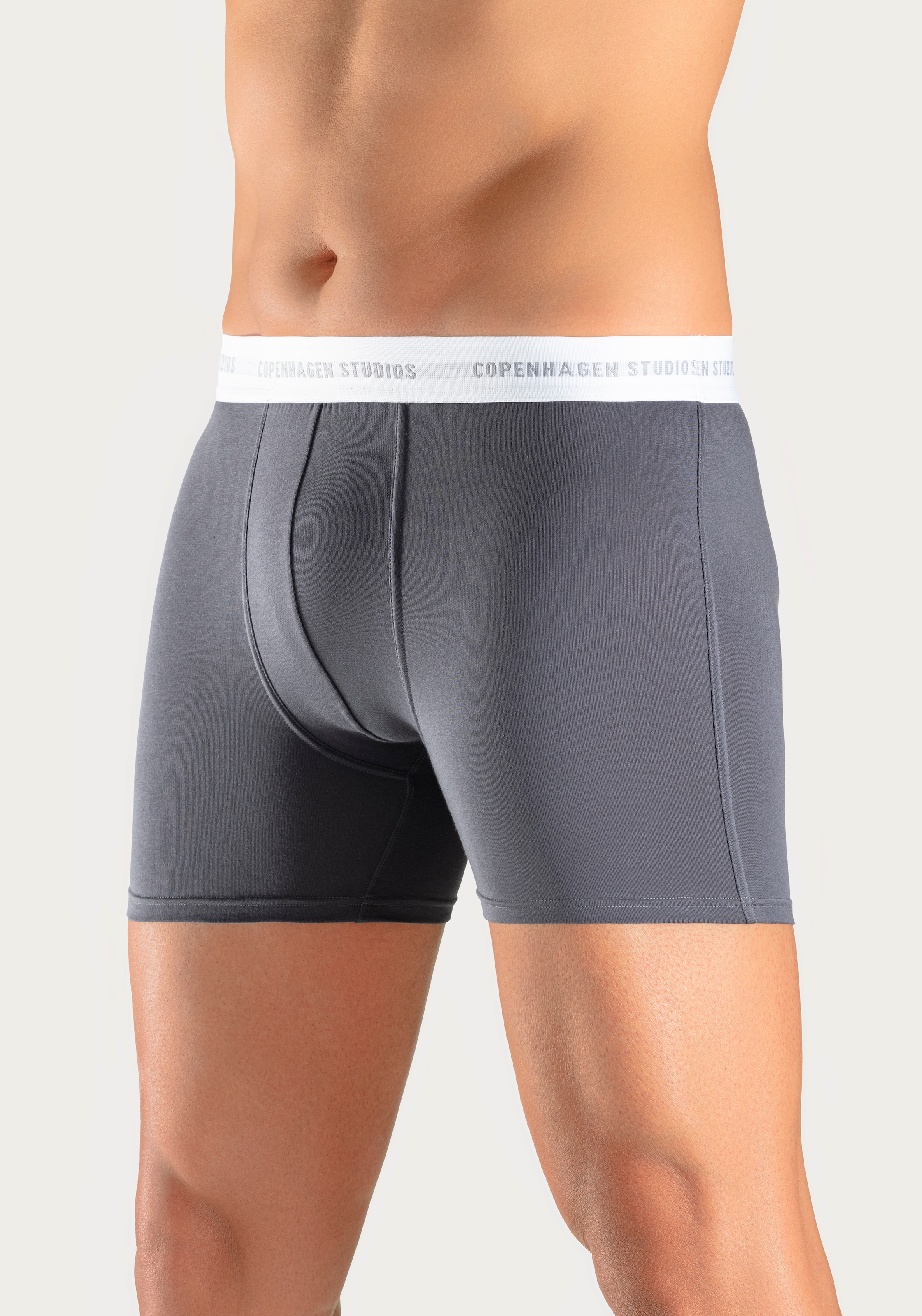 Copenhagen Studios Boxer »Boxershorts für Herren«, (Packung, 3 St., 3er-Pack), mit längerem Bein und Logobund