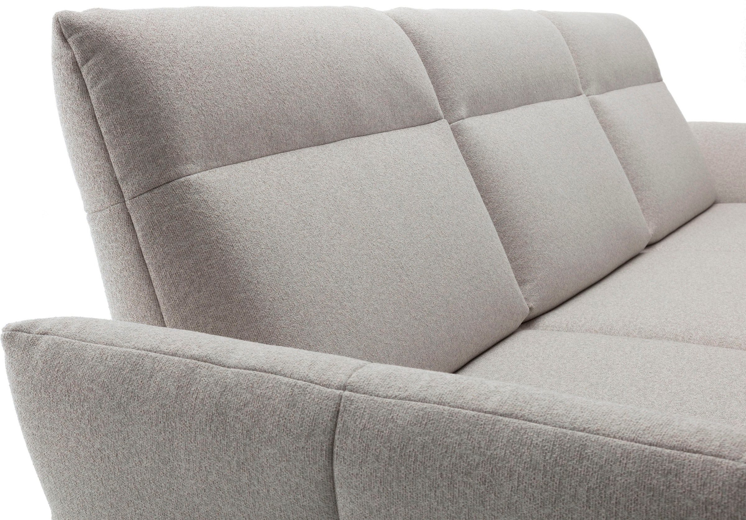 Creation BY ROLF BENZ Ecksofa »CR.460«, Sockel in Eiche, Winkelfüße in Umbragrau, Breite 318 cm