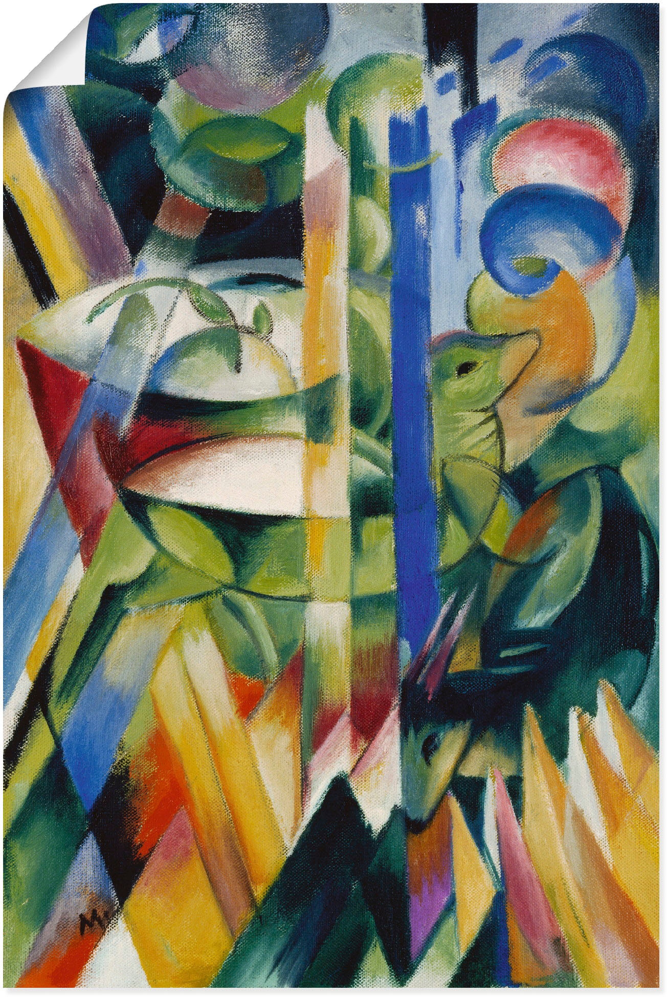 Kunstdruck »Die kleinen Bergziegen. 1914.«, Haustiere, (1 St.), als Alubild,...