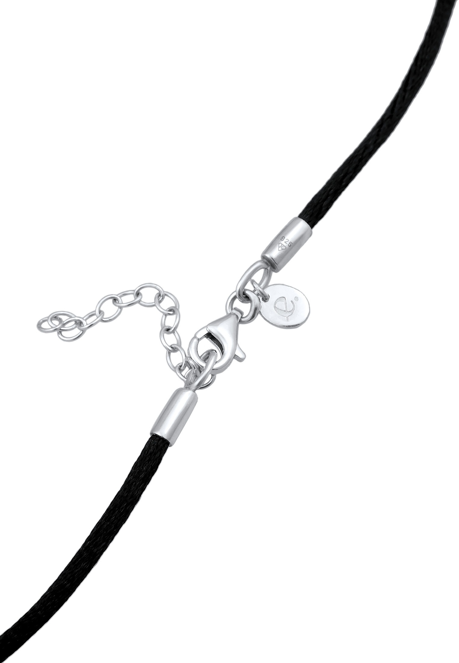 Elli Premium Choker »Halskette Choker Satin Türkis Edelstein Tropfen 925 Silber«
