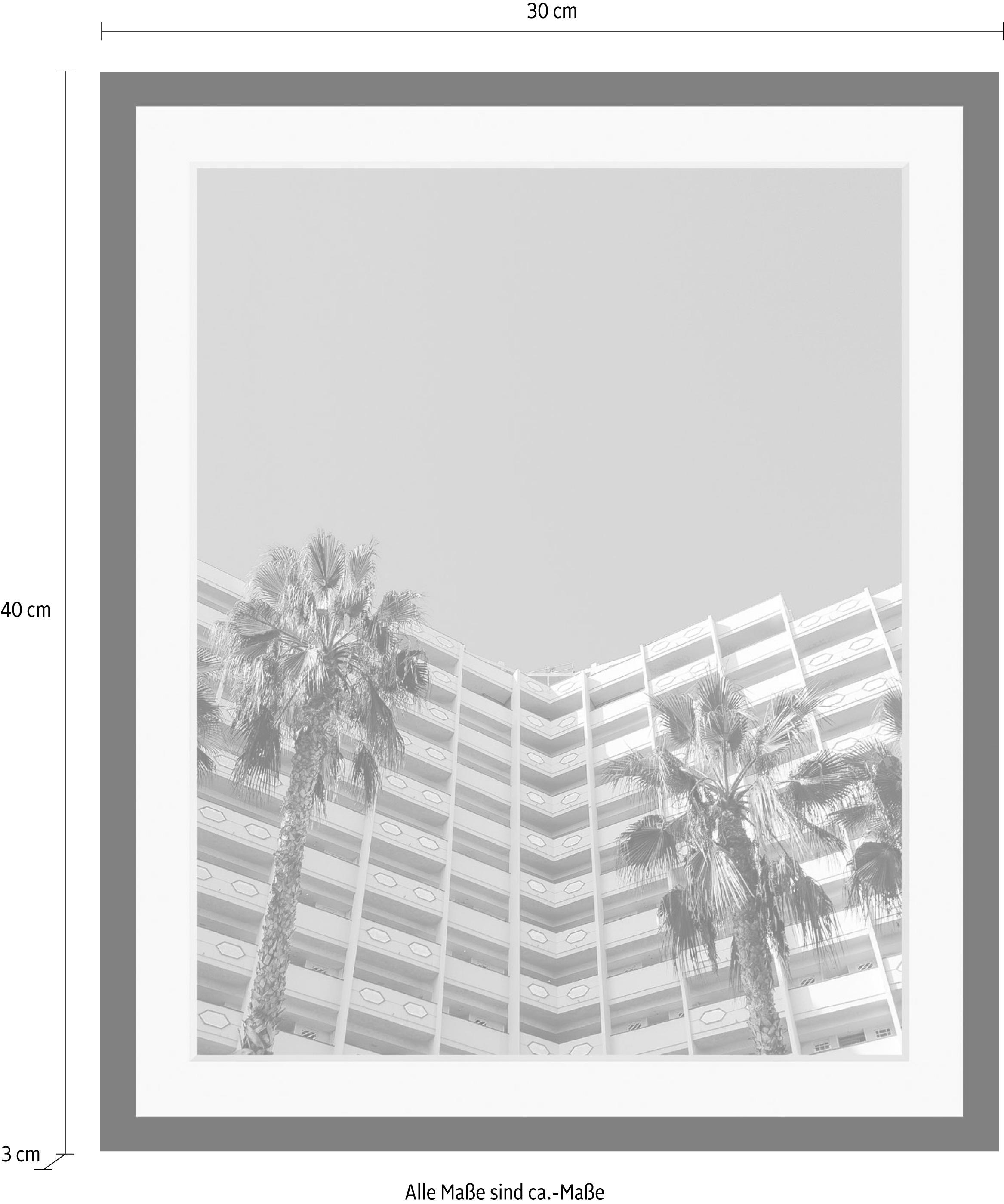 queence Bild »Miami« Amerika | Bilder von Amerika | Gebäude | Himmel | Palmen HD Premium Poster-Druck inkl. Holzrahmen