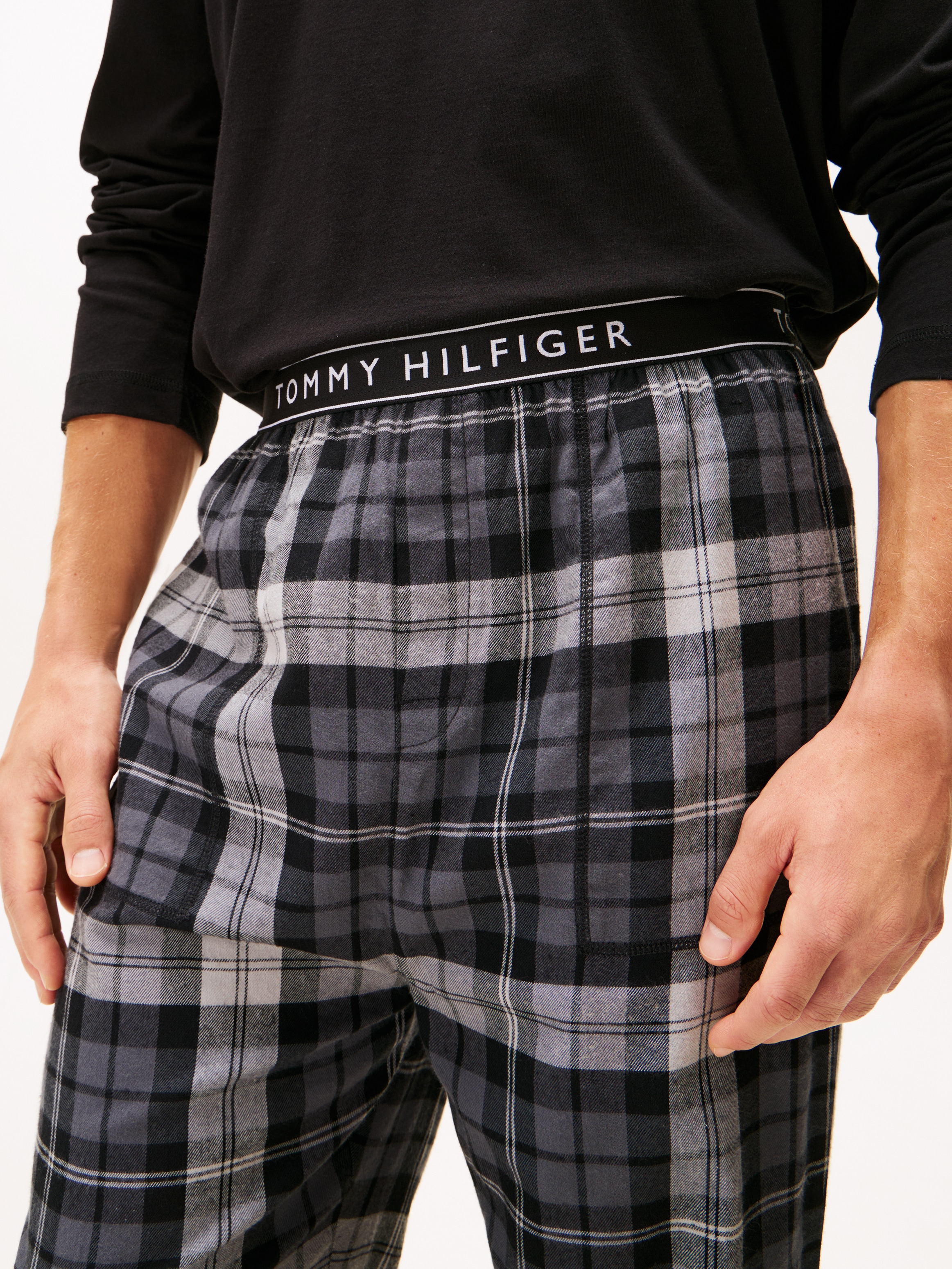 Tommy Hilfiger Underwear Pyjamahose  aus Flanell, elatischer Bund, normale Passform, kariert