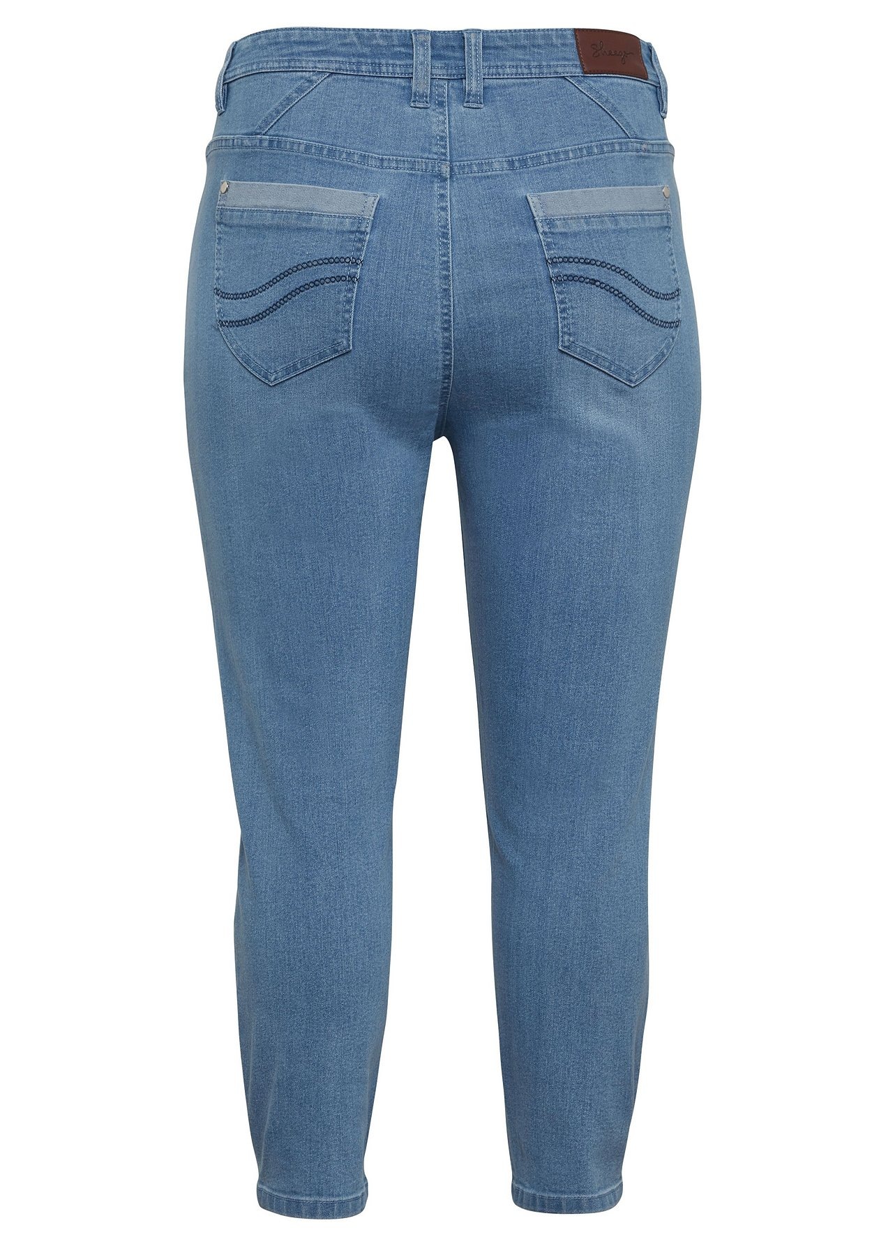 Sheego Stretch-Jeans »Jeans in 7/8-Länge, mit Stickerei vorn«