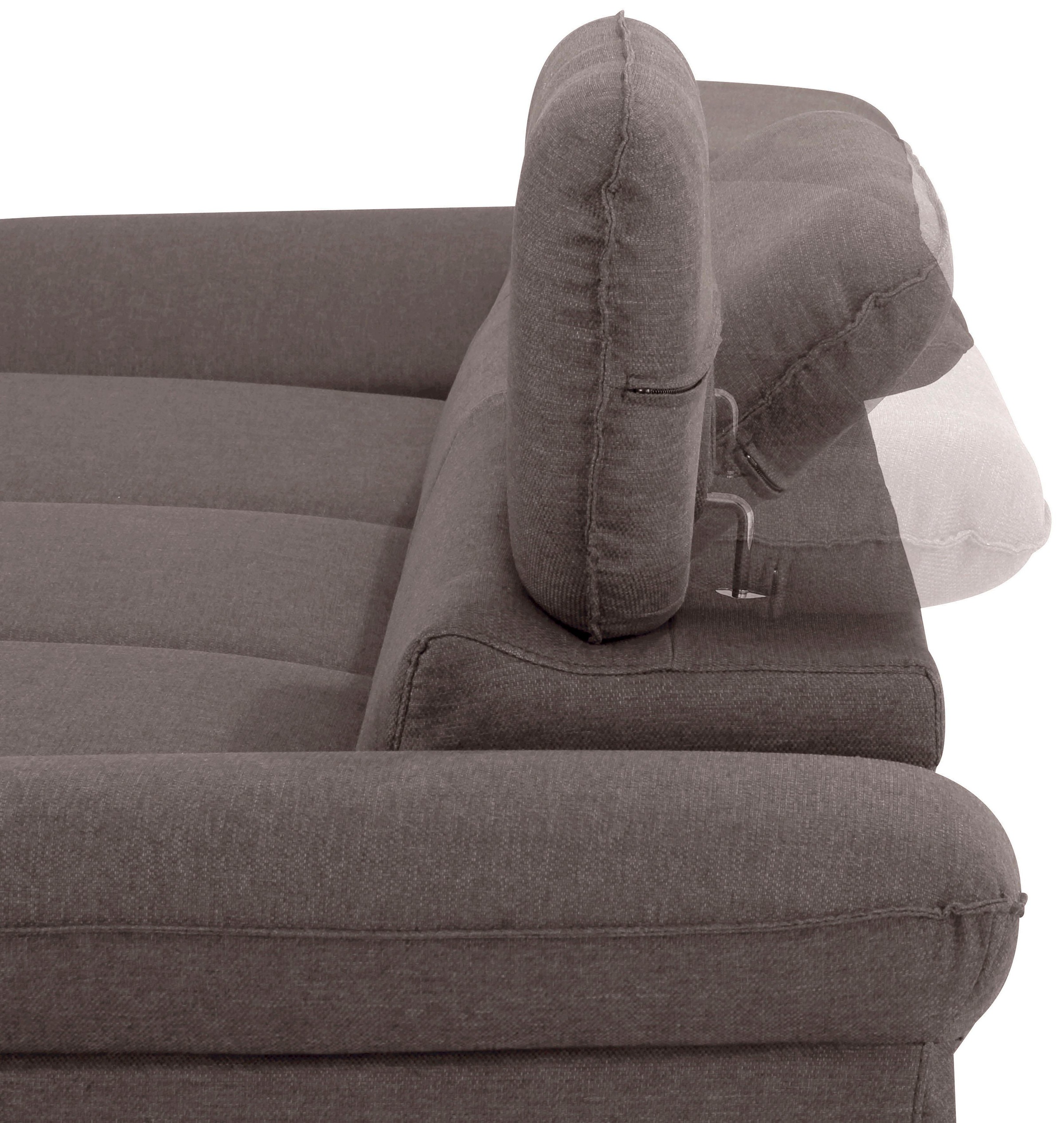 Home affaire Ecksofa »Pilot L-Form«, mit Kopfteilverstellung, wahlweise mit Bettfunktion & Bettkasten
