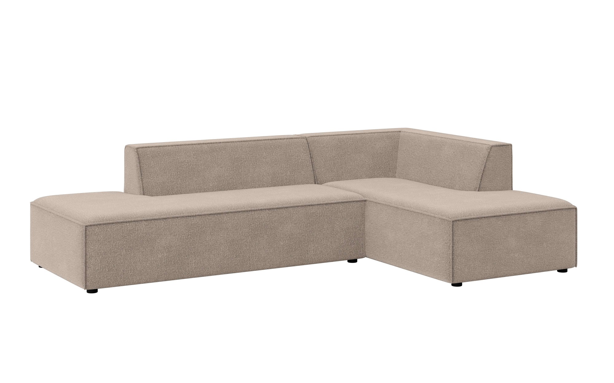 INOSIGN Ecksofa »Ecksofa Cavan mit Ottomane links oder rechts bestellbar«, L-Form mit Wellenunterfederung, Maße B/T/H: 270/180/72 cm