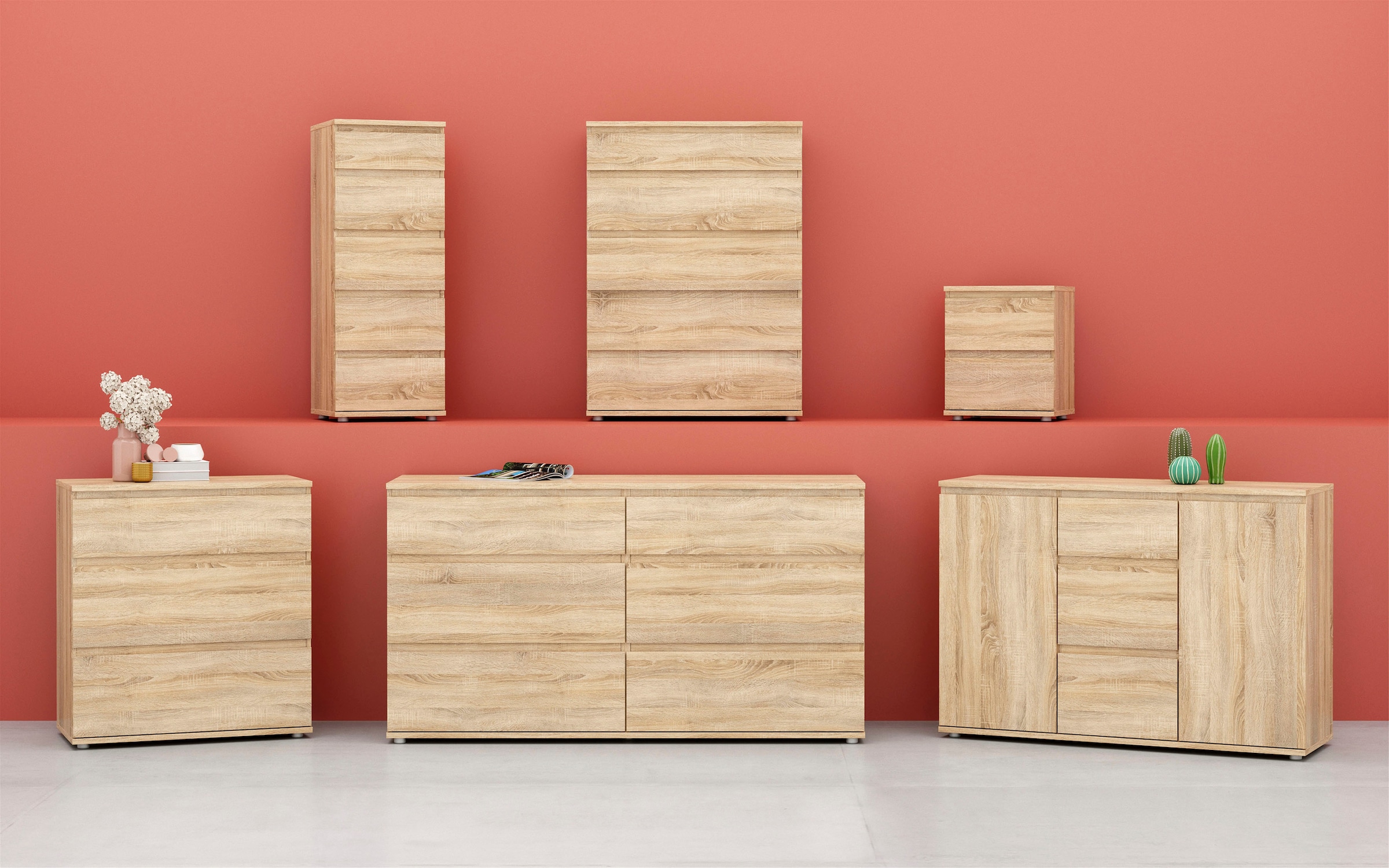 INOSIGN Nachtkommode »Nova« Nachttisch, mit 2 Schubladen