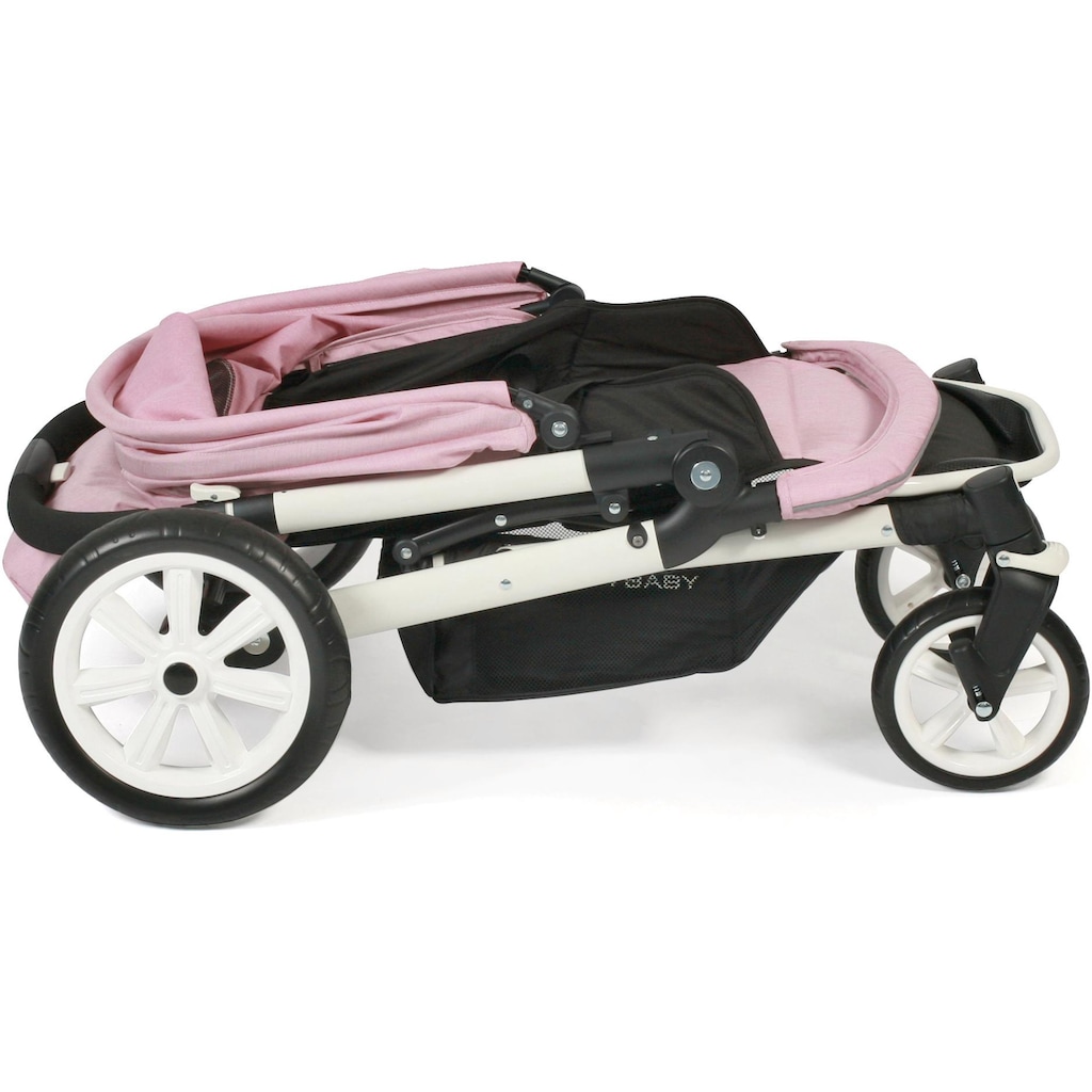 CHIC4BABY Sport-Kinderwagen »Boomer, rosa«, mit schwenk- und feststellbaren Vorderrädern