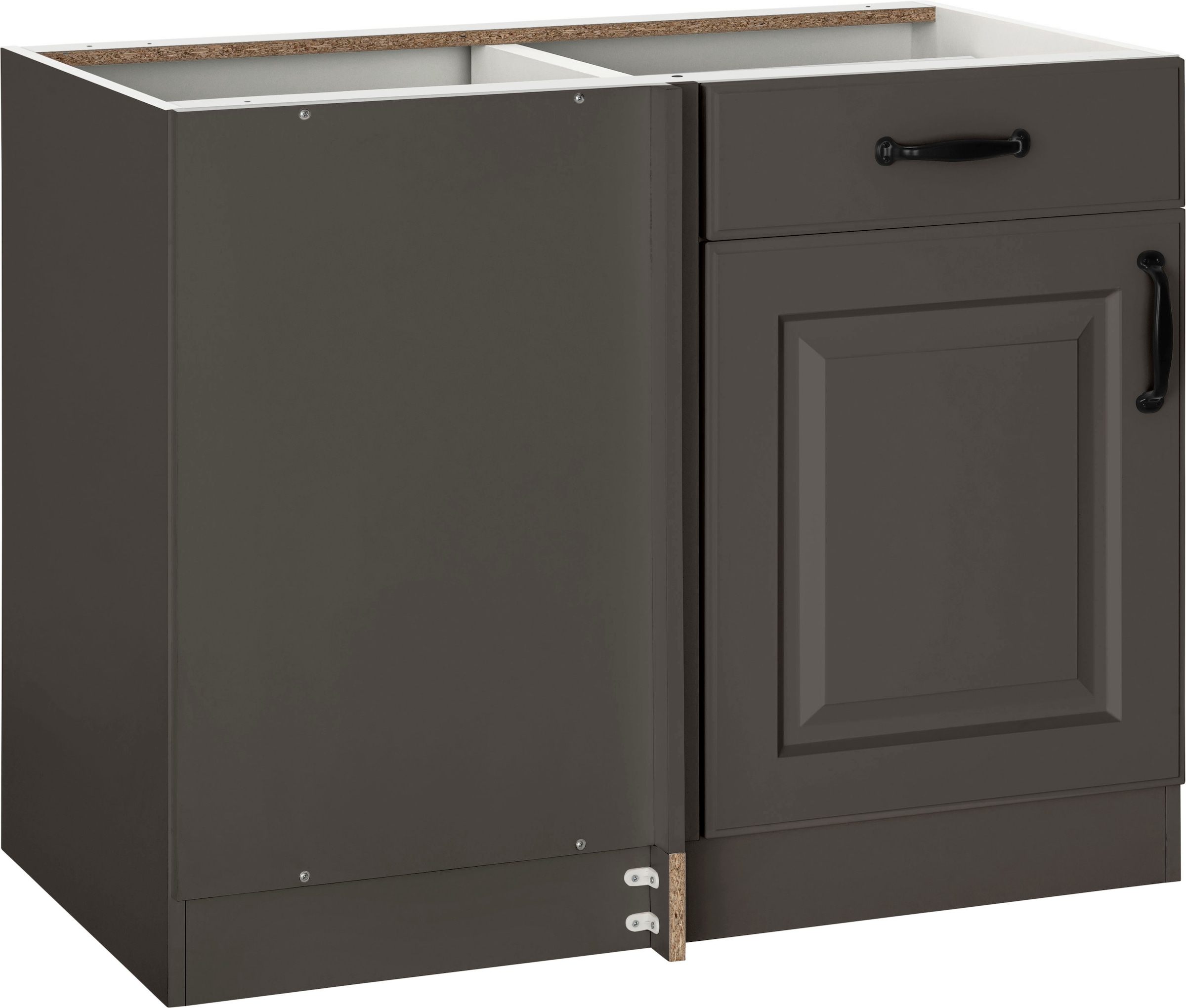 wiho Küchen Eckunterschrank »Erla«, 100 cm breit, Kassettenfront, Planungsmaß 110 cm, ohne Arbeitsplatte