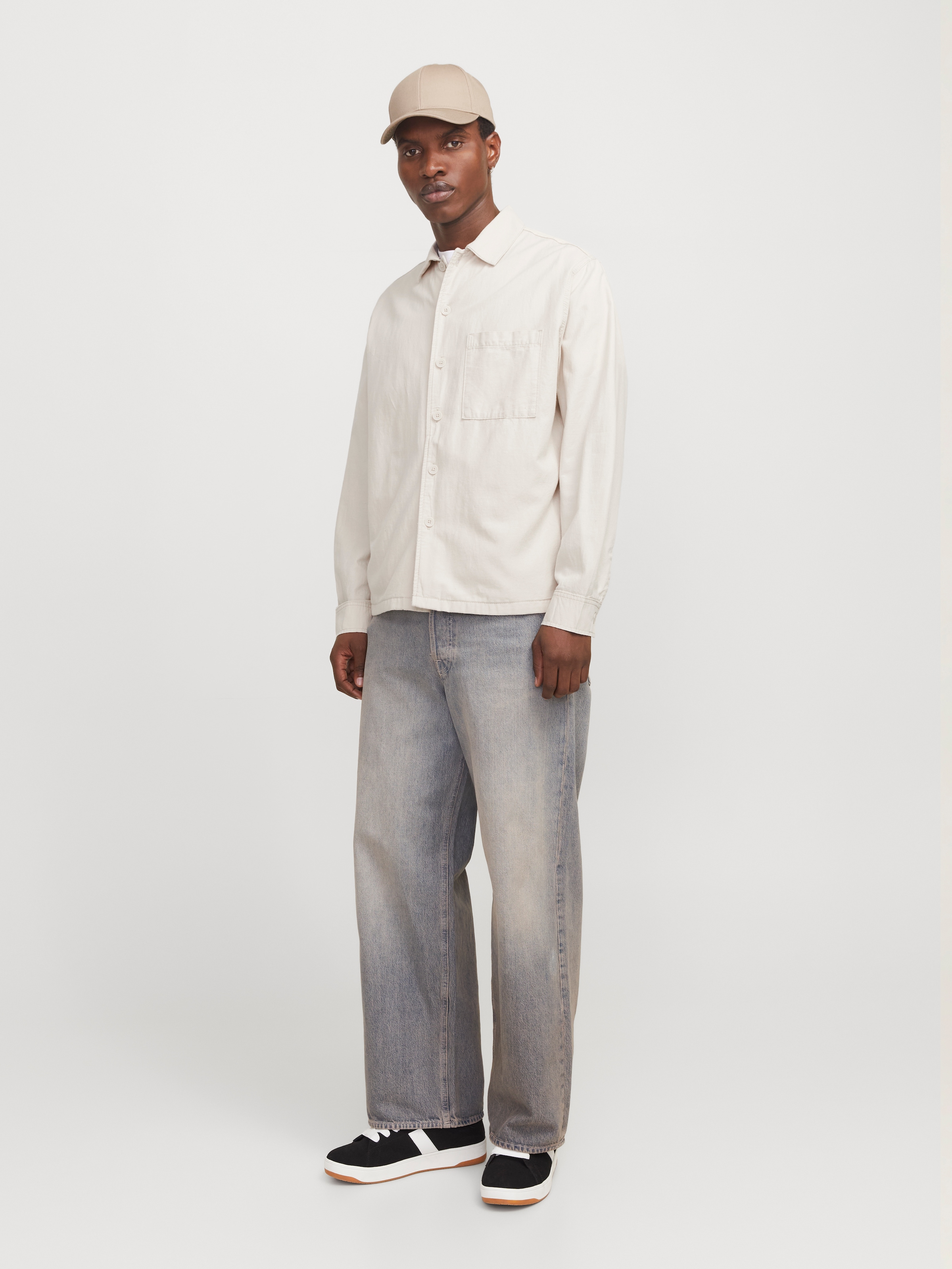 Jack & Jones Langarmhemd »JJEURBAN EDGE OVERSHIRT LS SN«, mit Hemdkragen