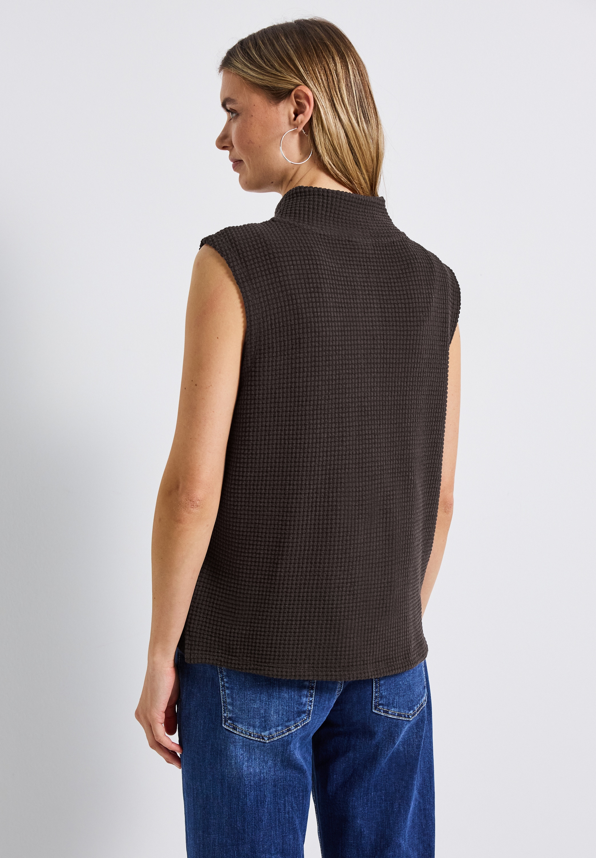 STREET ONE Rollkragenpullover, ohne Ärmel