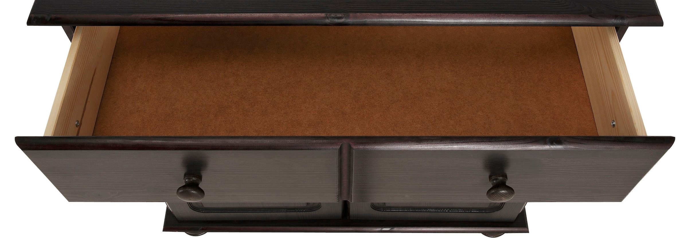 Home affaire Sideboard »Mette«, Kommode mit gefrästen, kugelförmigen Füßen, Breite 80 cm