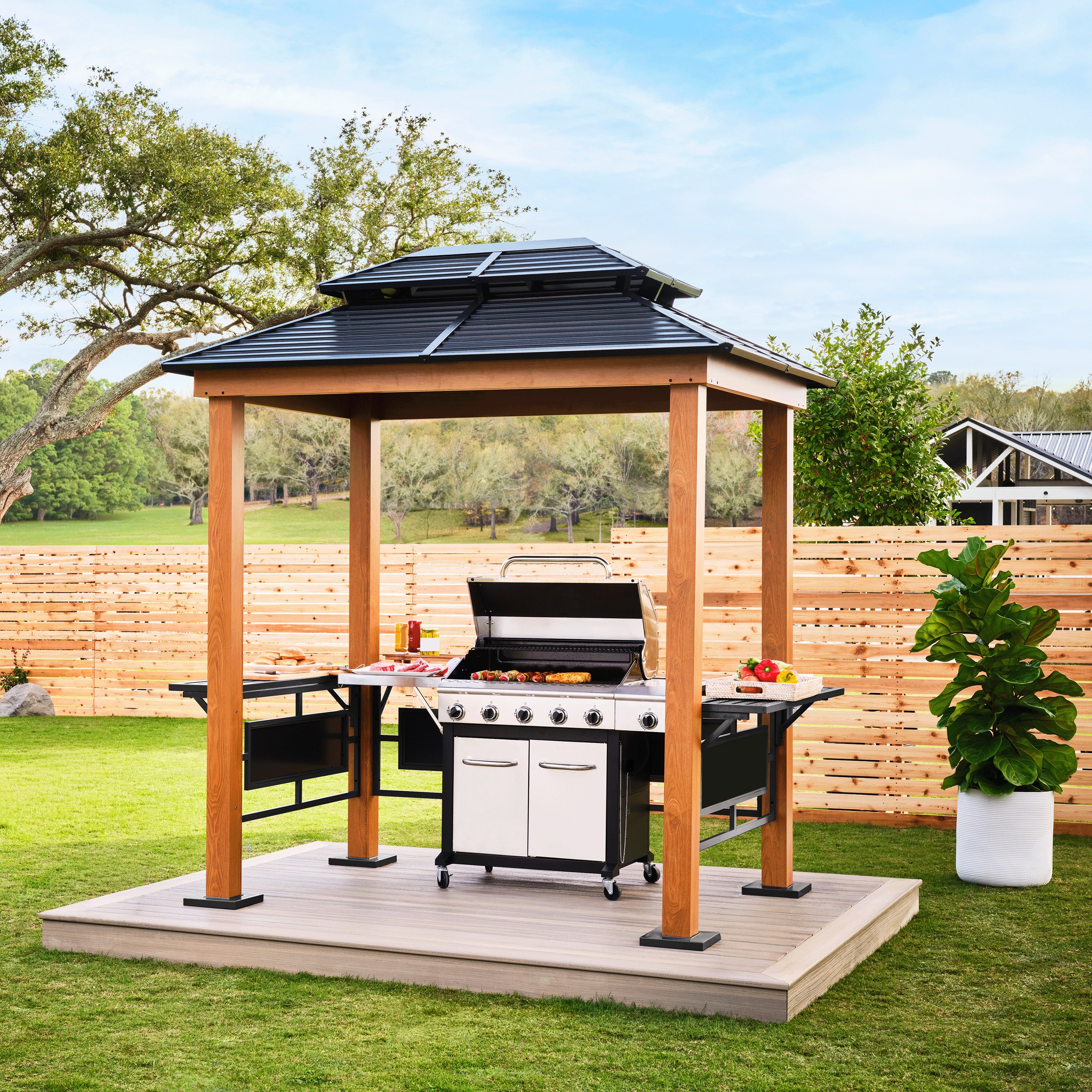Sojag Grillpavillon »»Maui« Holzoptik« 158x249x278 cm