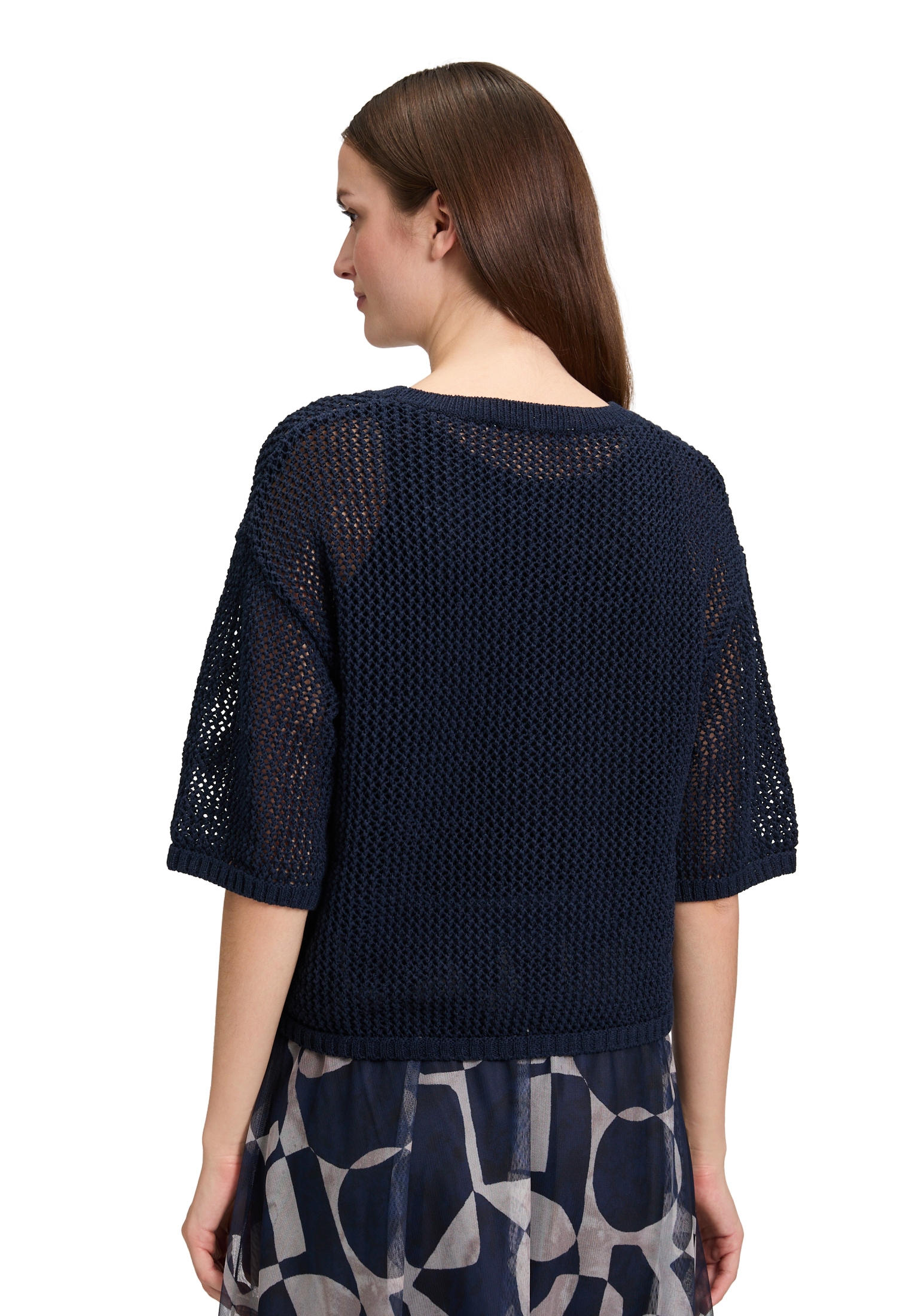 Betty&Co Strickpullover »Strickpullover mit Lochmuster«
