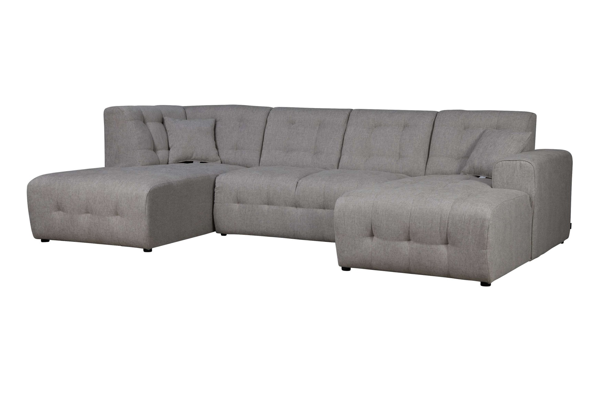 Home affaire Wohnlandschaft »Nosia U-Form«, incl. 2 Zierkissen, mit feiner Steppung